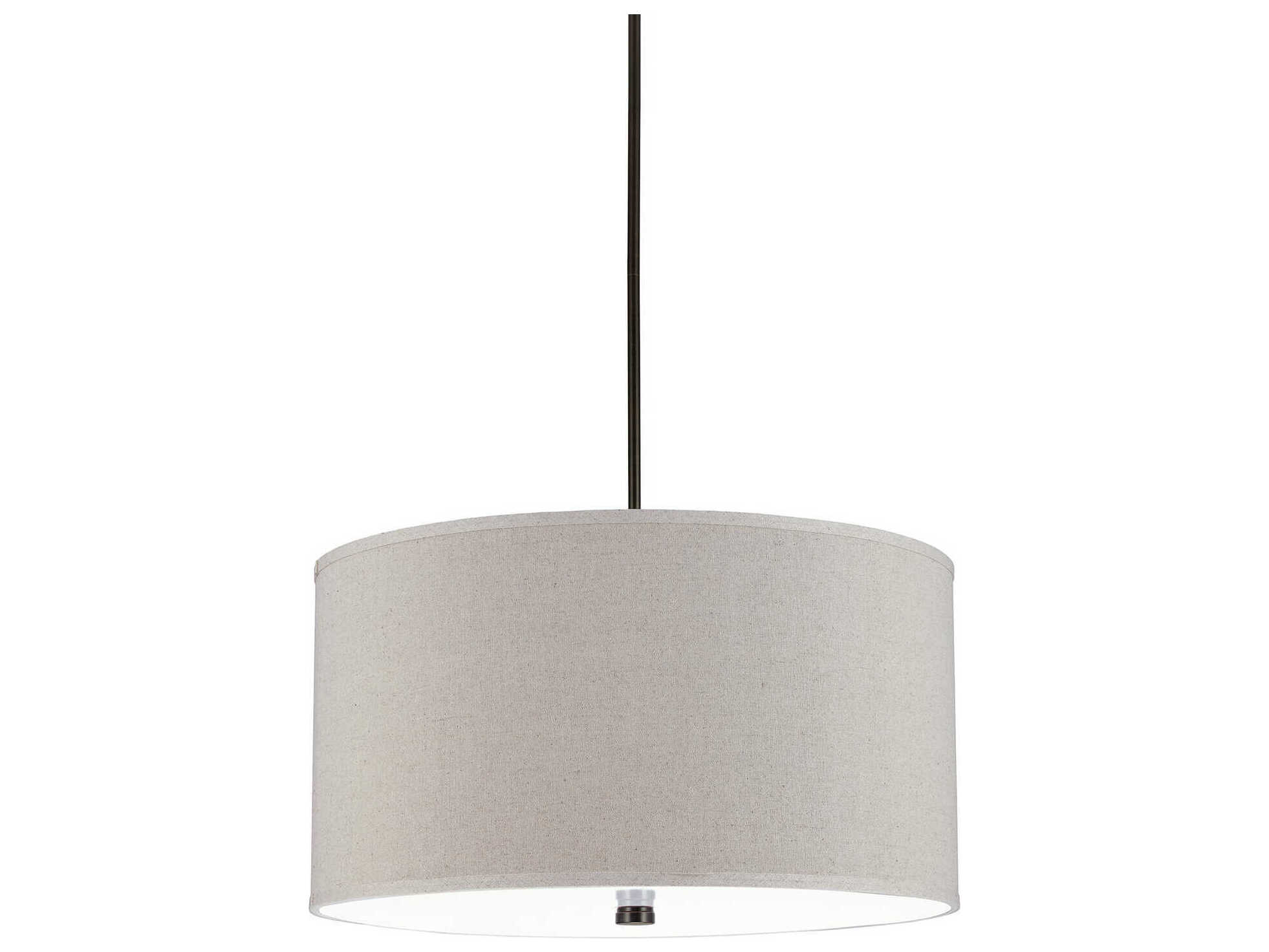 Visual Comfort Studio Dayna 4-Light Bronze Drum Pendant