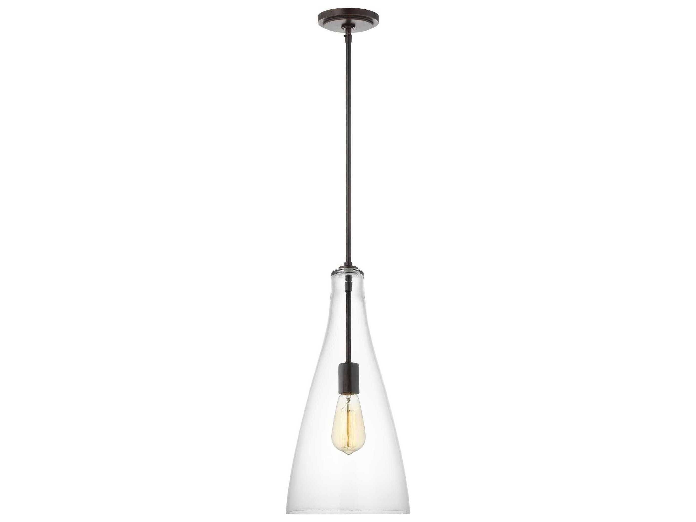Visual Comfort Studio Arilda 1-Light Bronze Mini Pendant