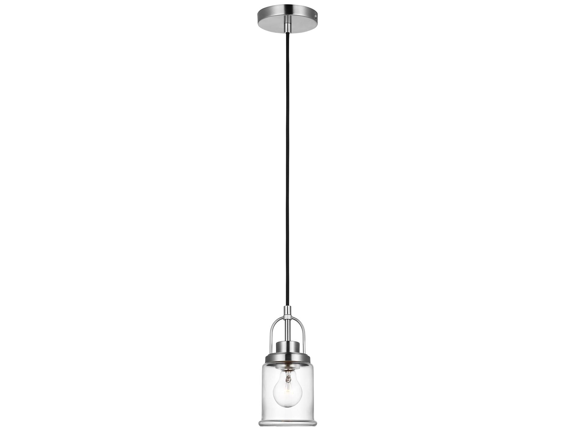 Visual Comfort Studio Anders 1-Light Brushed Nickel Mini Pendant