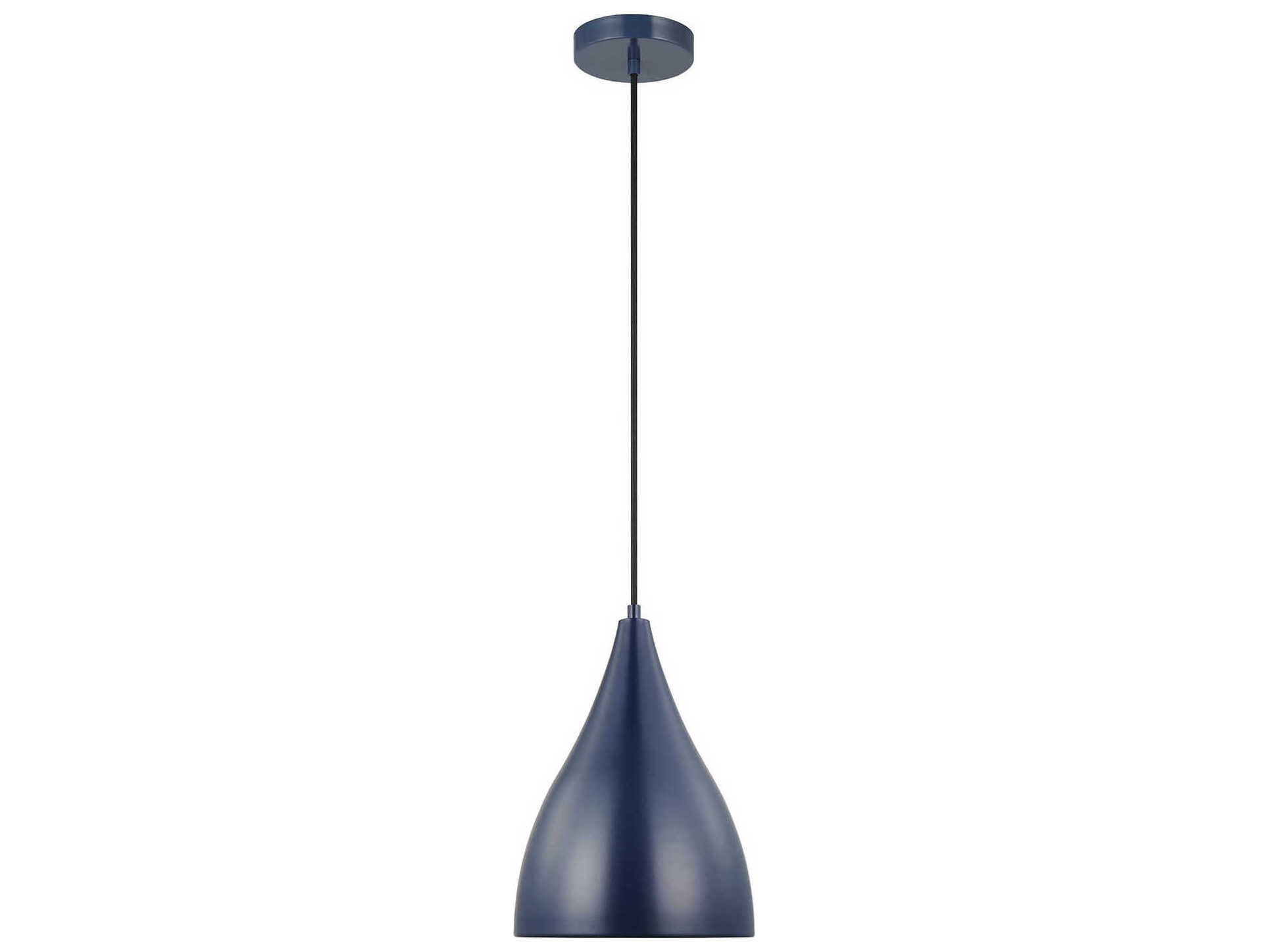 Visual Comfort Studio Oden 1-Light Navy Blue Mini Pendant