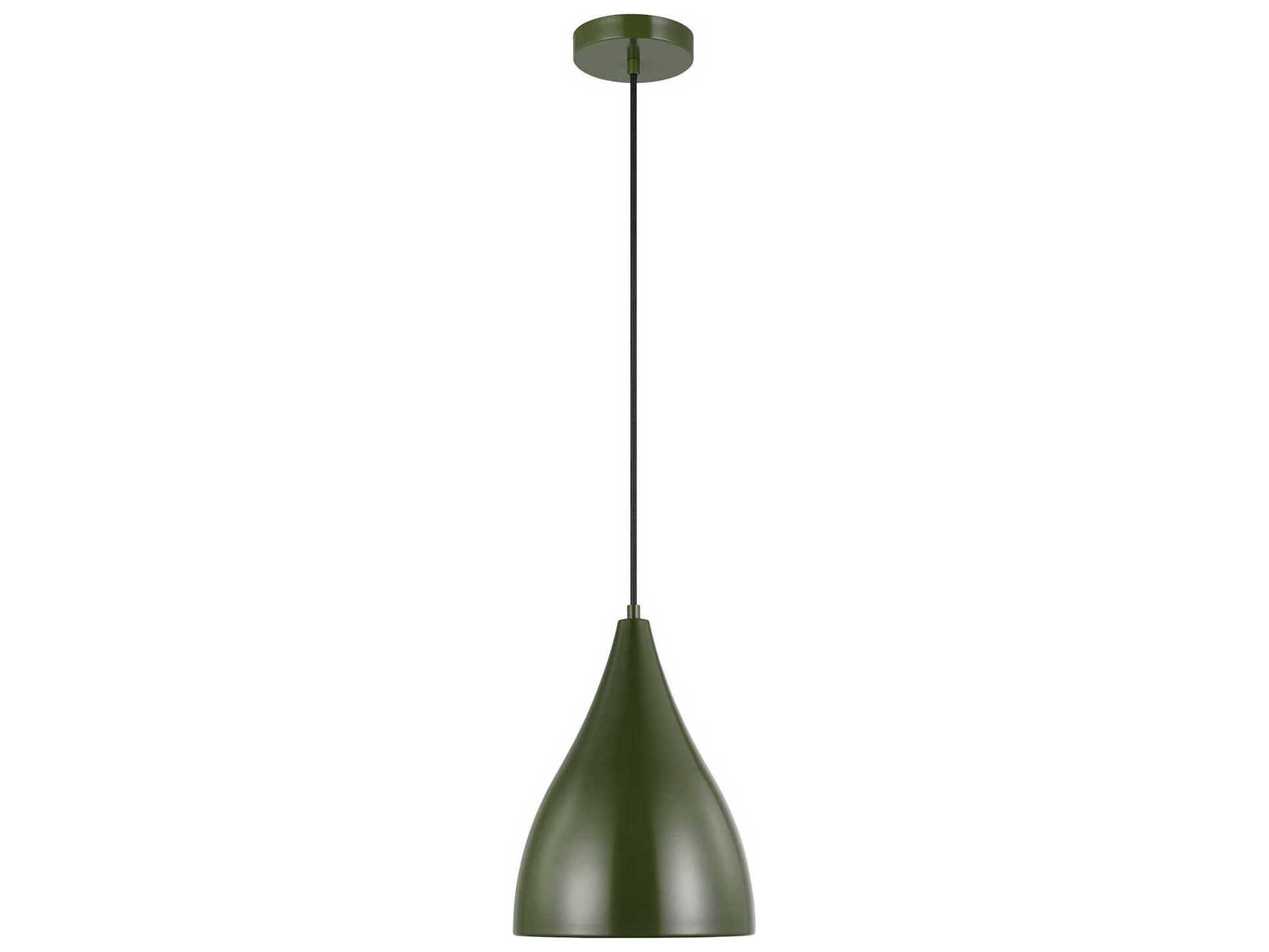 Visual Comfort Studio Oden 1-Light Olive Green Mini Pendant