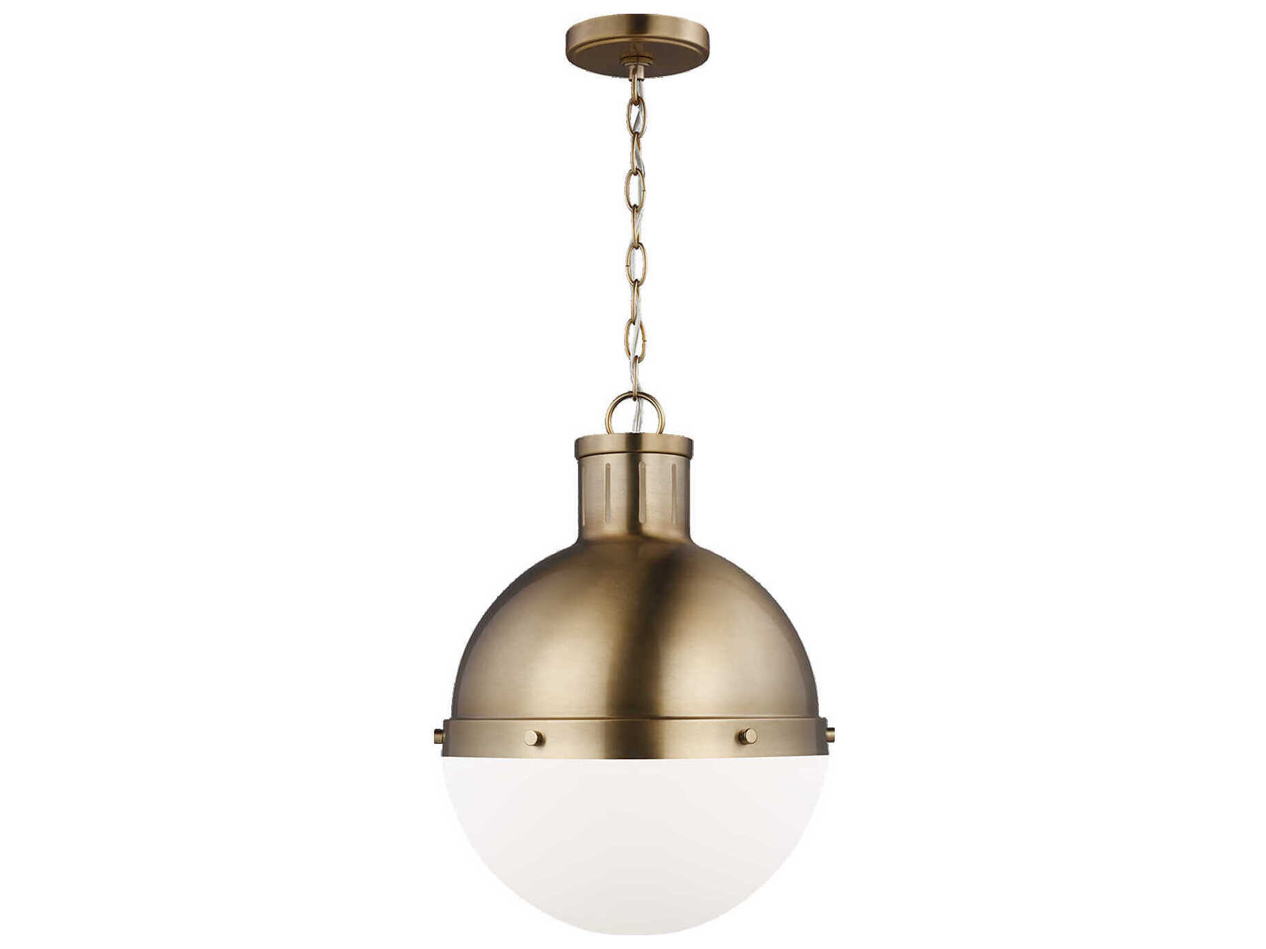 Visual Comfort Studio Hanks 1-Light Satin Brass Globe Pendant