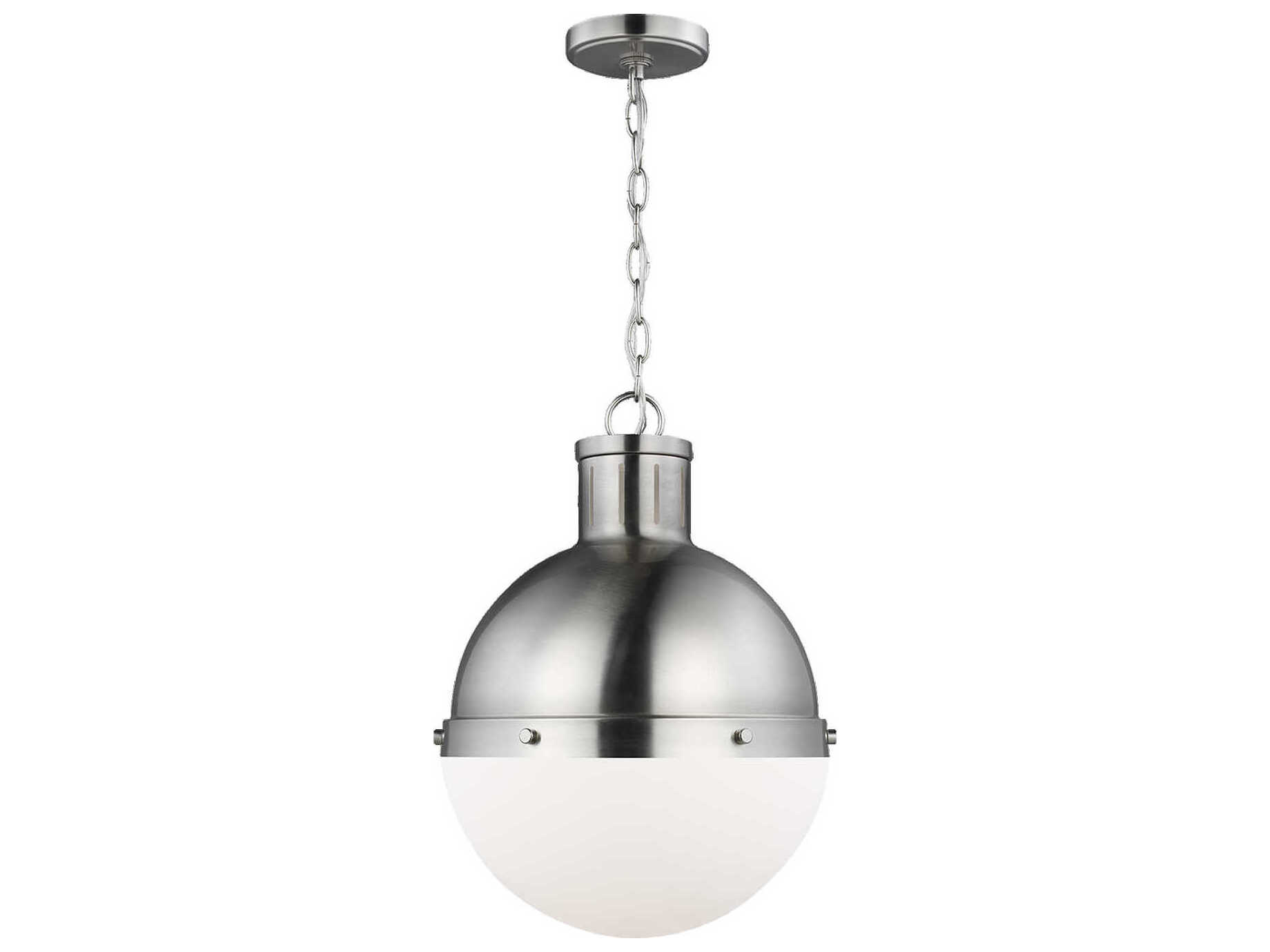Visual Comfort Studio Hanks 1-Light Brushed Nickel Globe Pendant