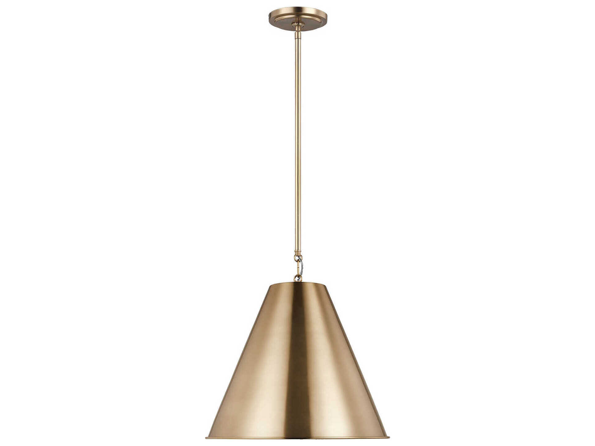 Visual Comfort Studio Gordon 1-Light Satin Brass Pendant