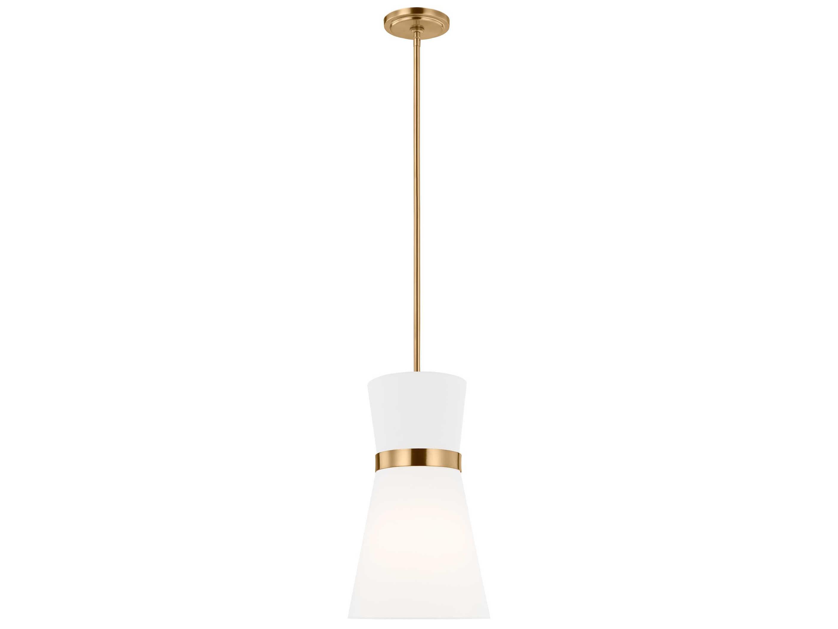 Visual Comfort Studio Clark 1-Light Satin Brass Mini Pendant