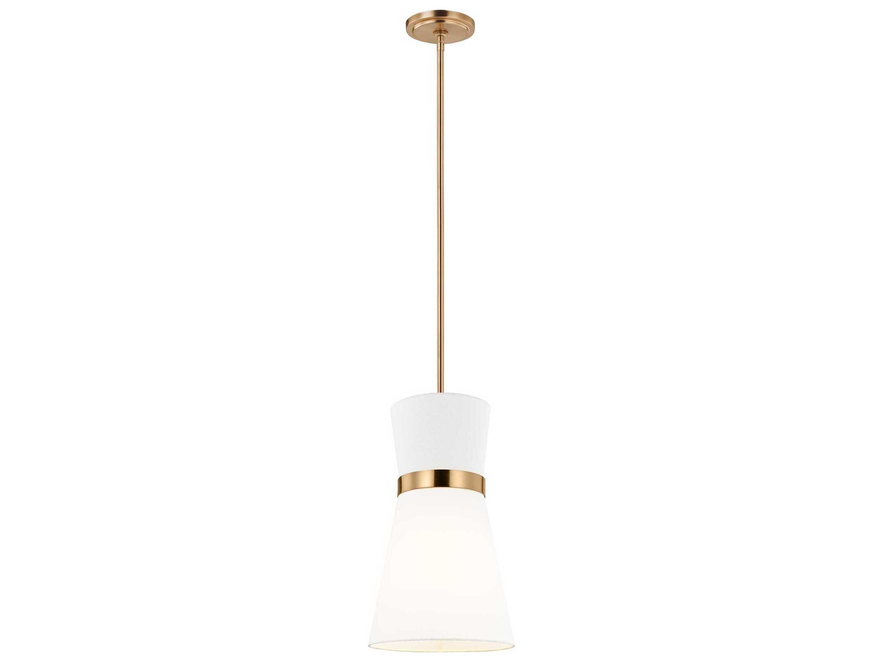Visual Comfort Studio Clark 1-Light Satin Brass Mini Pendant