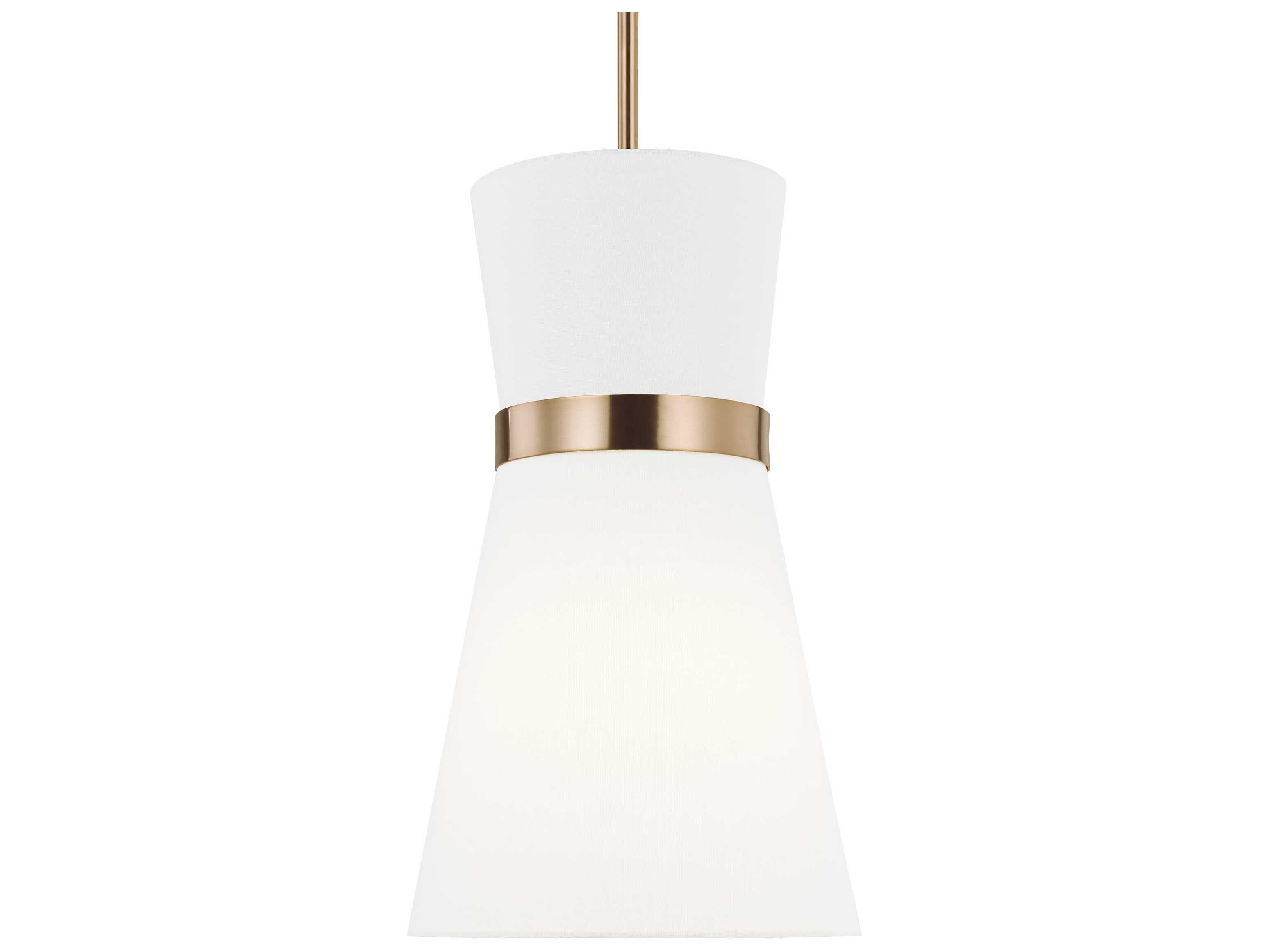 Visual Comfort Studio Clark 1-Light Satin Brass Mini Pendant