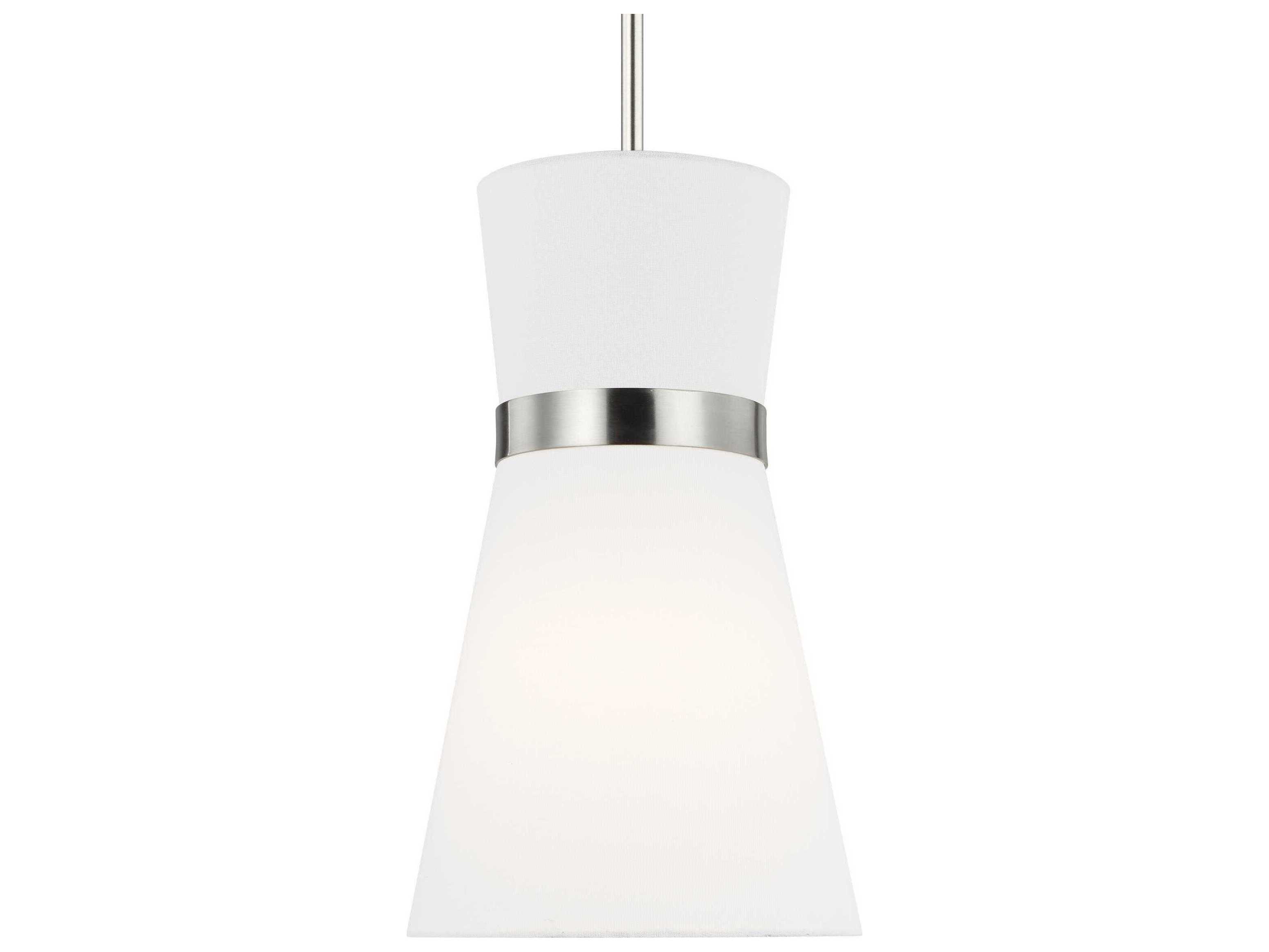 Visual Comfort Studio Clark 1-Light Brushed Nickel Mini Pendant