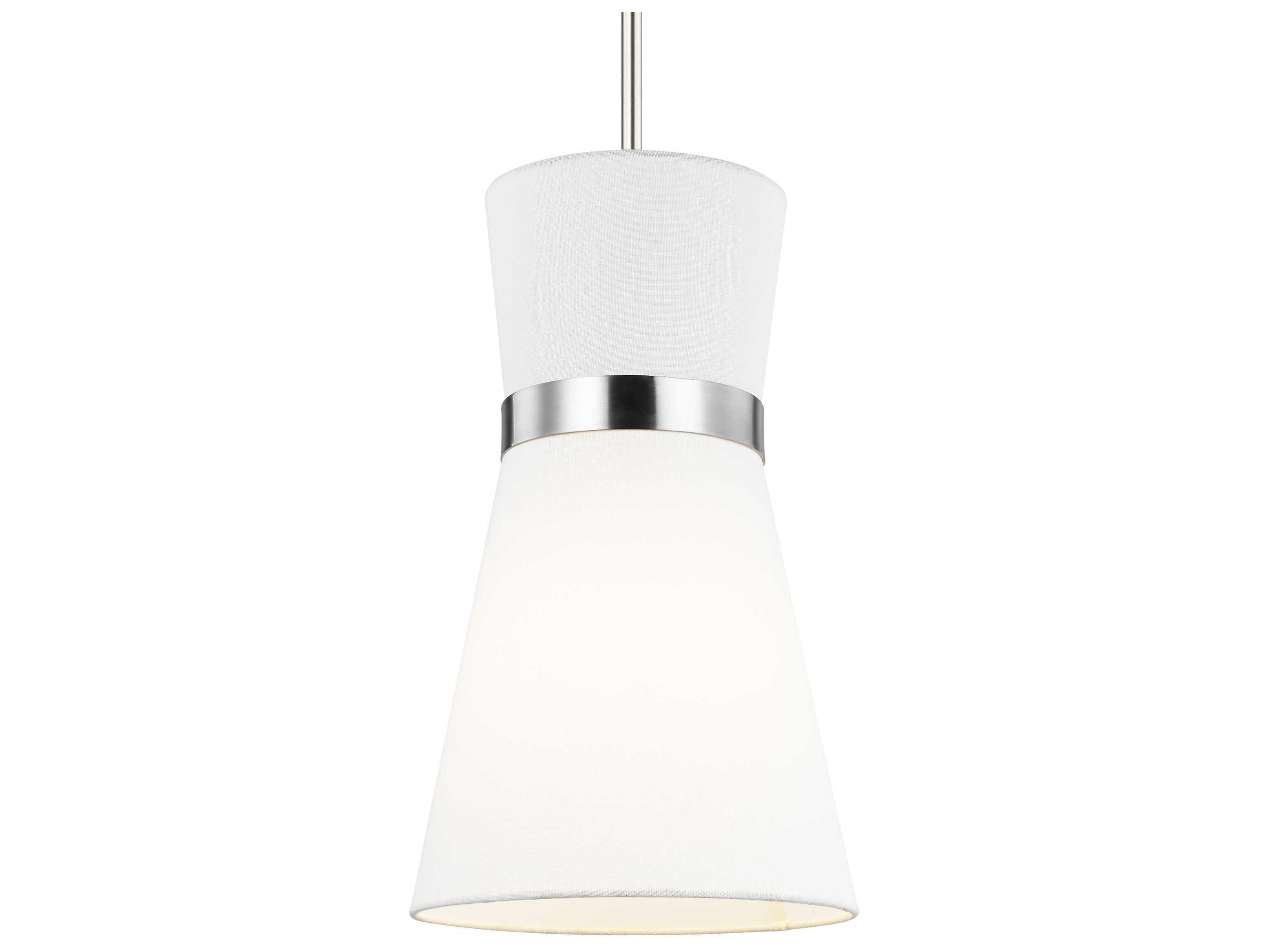 Visual Comfort Studio Clark 1-Light Brushed Nickel Mini Pendant
