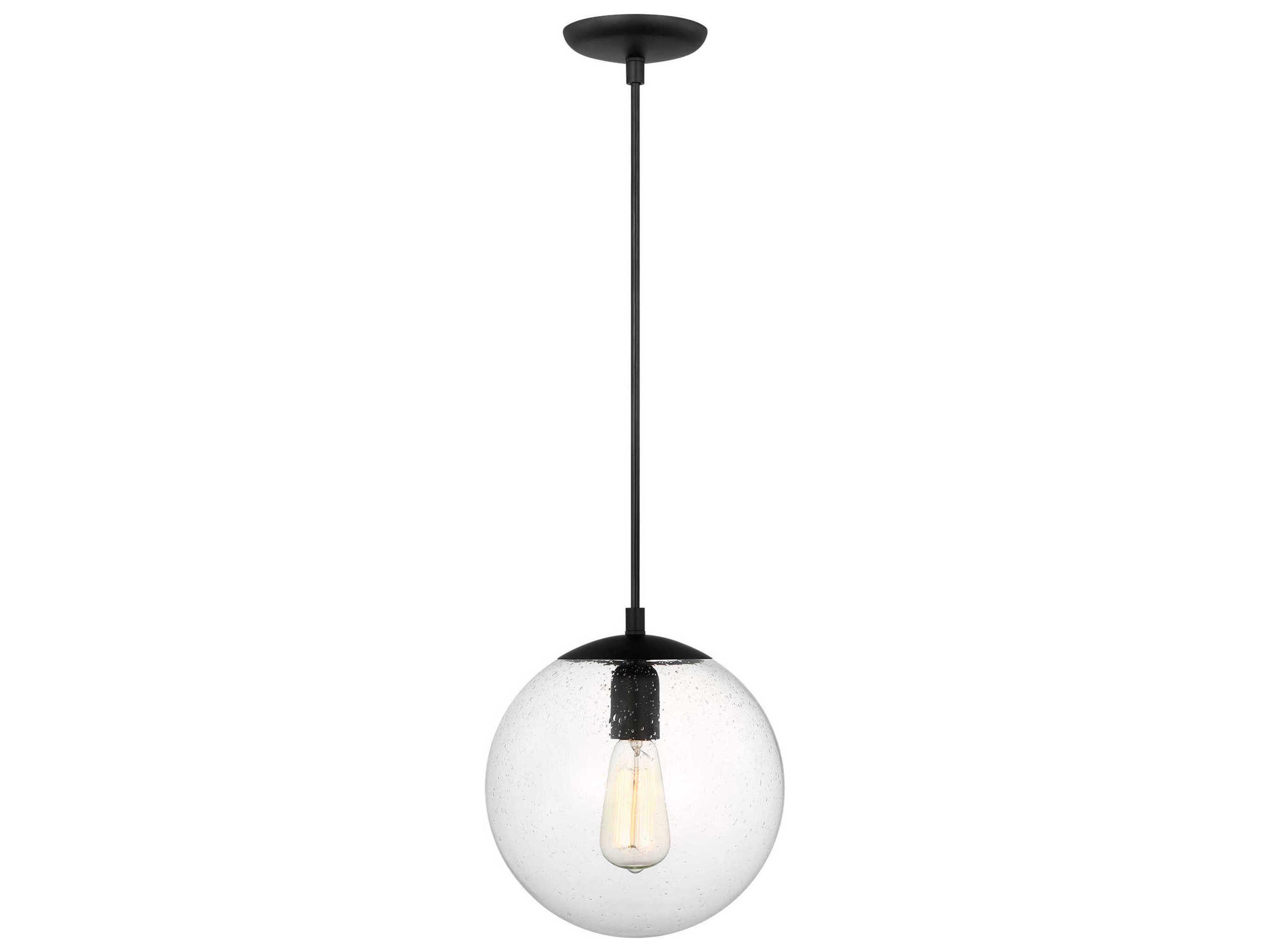 Visual Comfort Studio Leo 1-Light Midnight Black Globe Mini Pendant