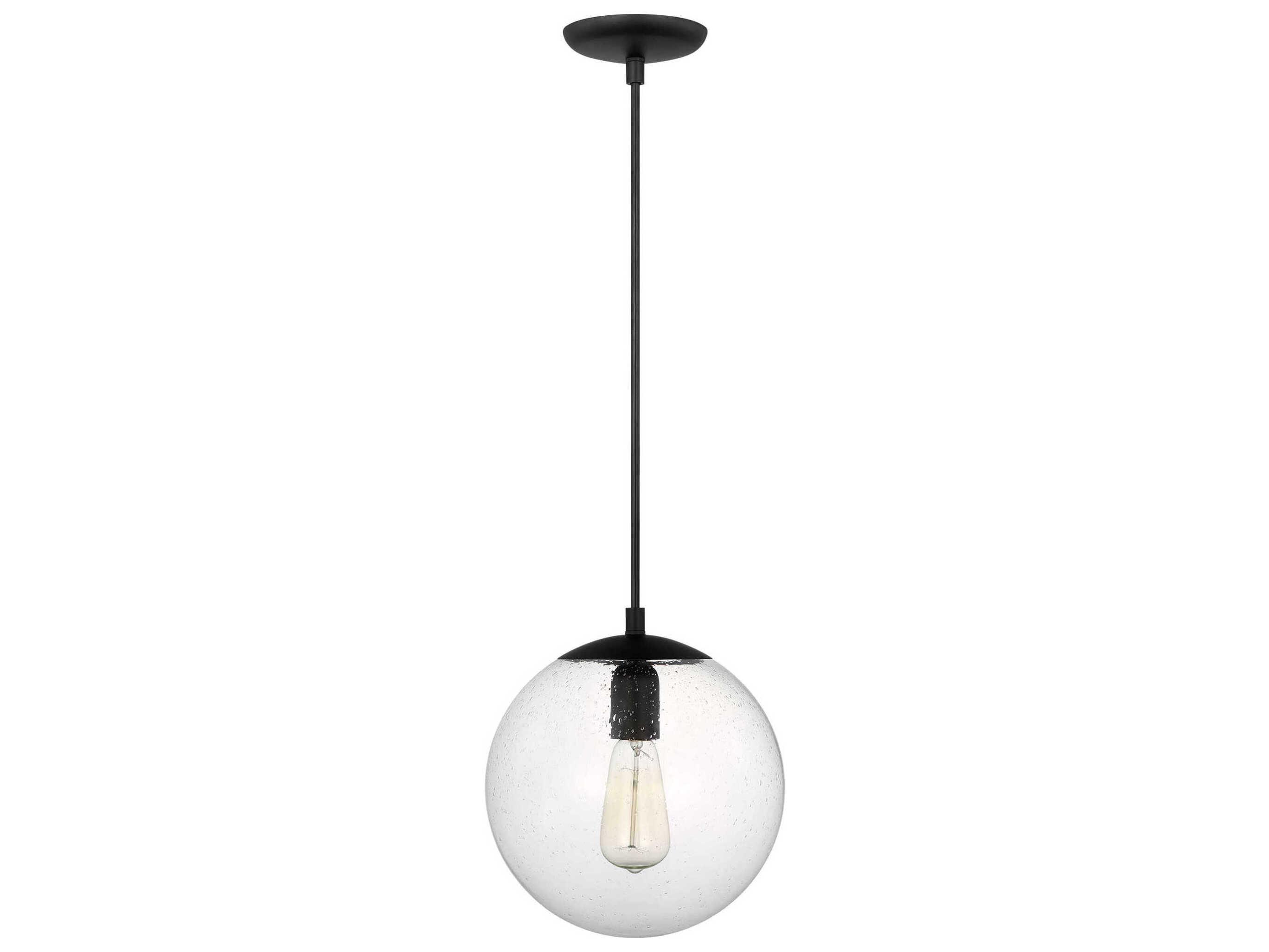 Visual Comfort Studio Leo 1-Light Midnight Black Globe Mini Pendant