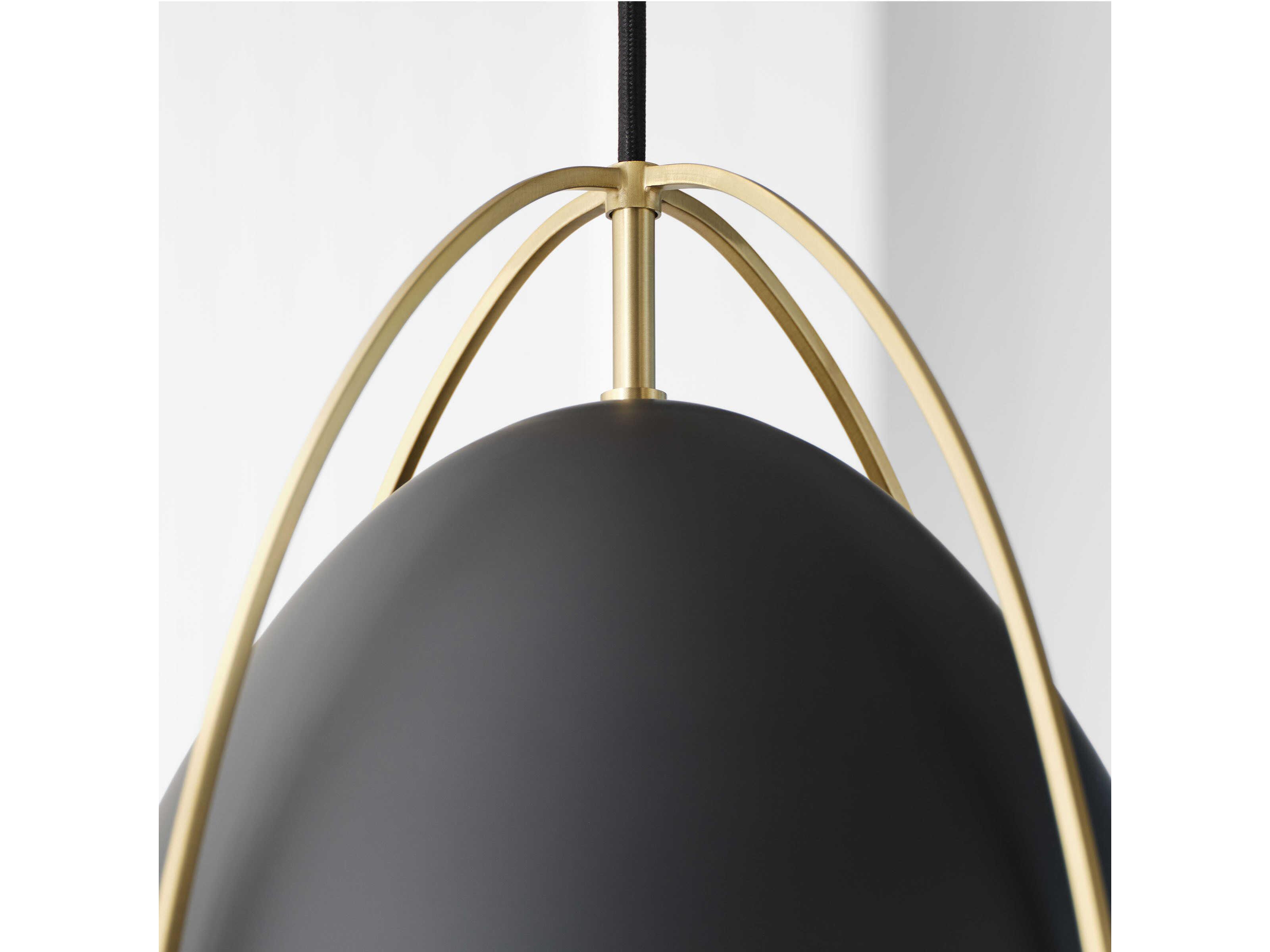 Visual Comfort Studio Norman 1-Light Satin Brass Pendant