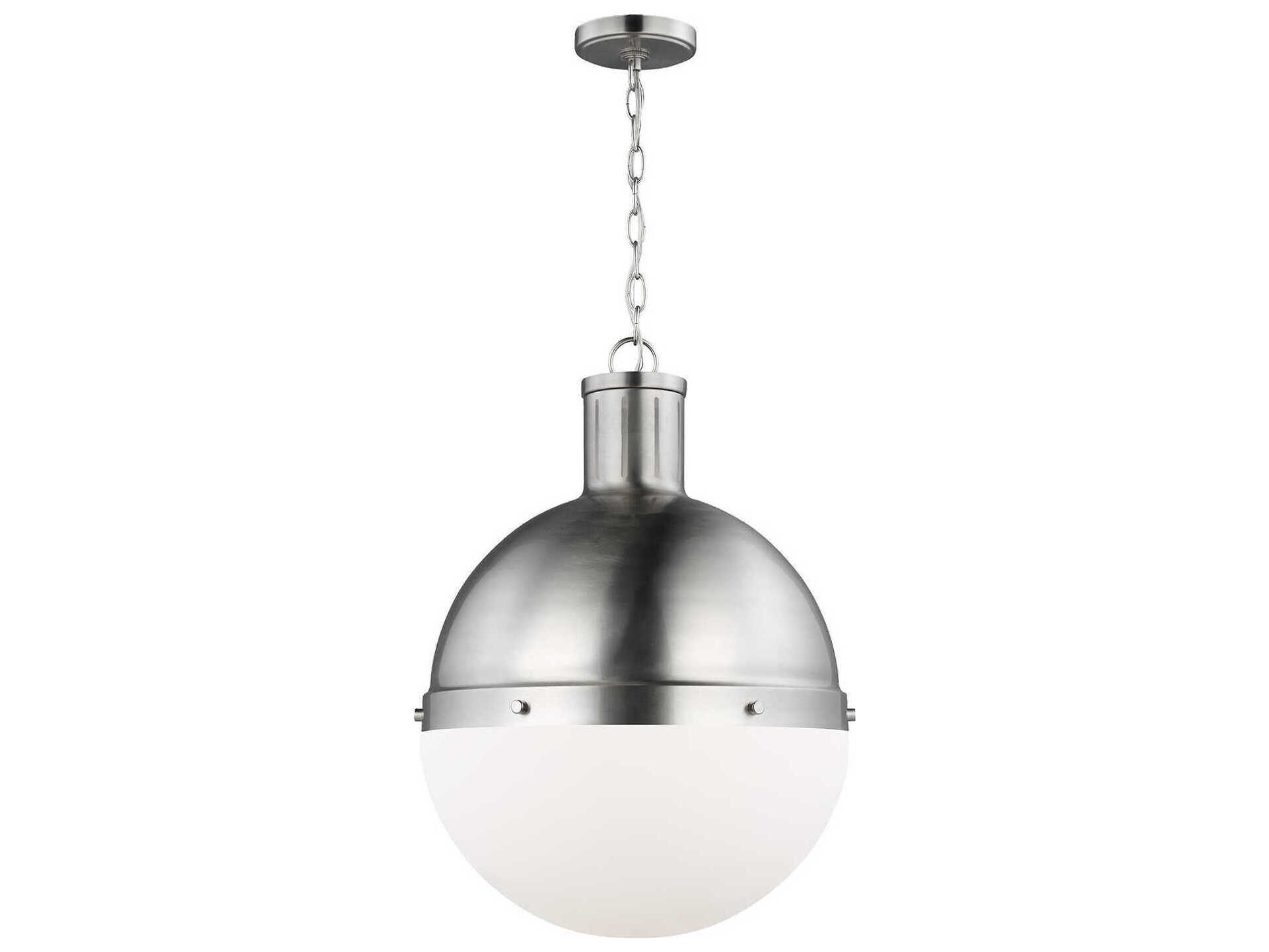 Visual Comfort Studio Hanks 1-Light Brushed Nickel Globe Pendant
