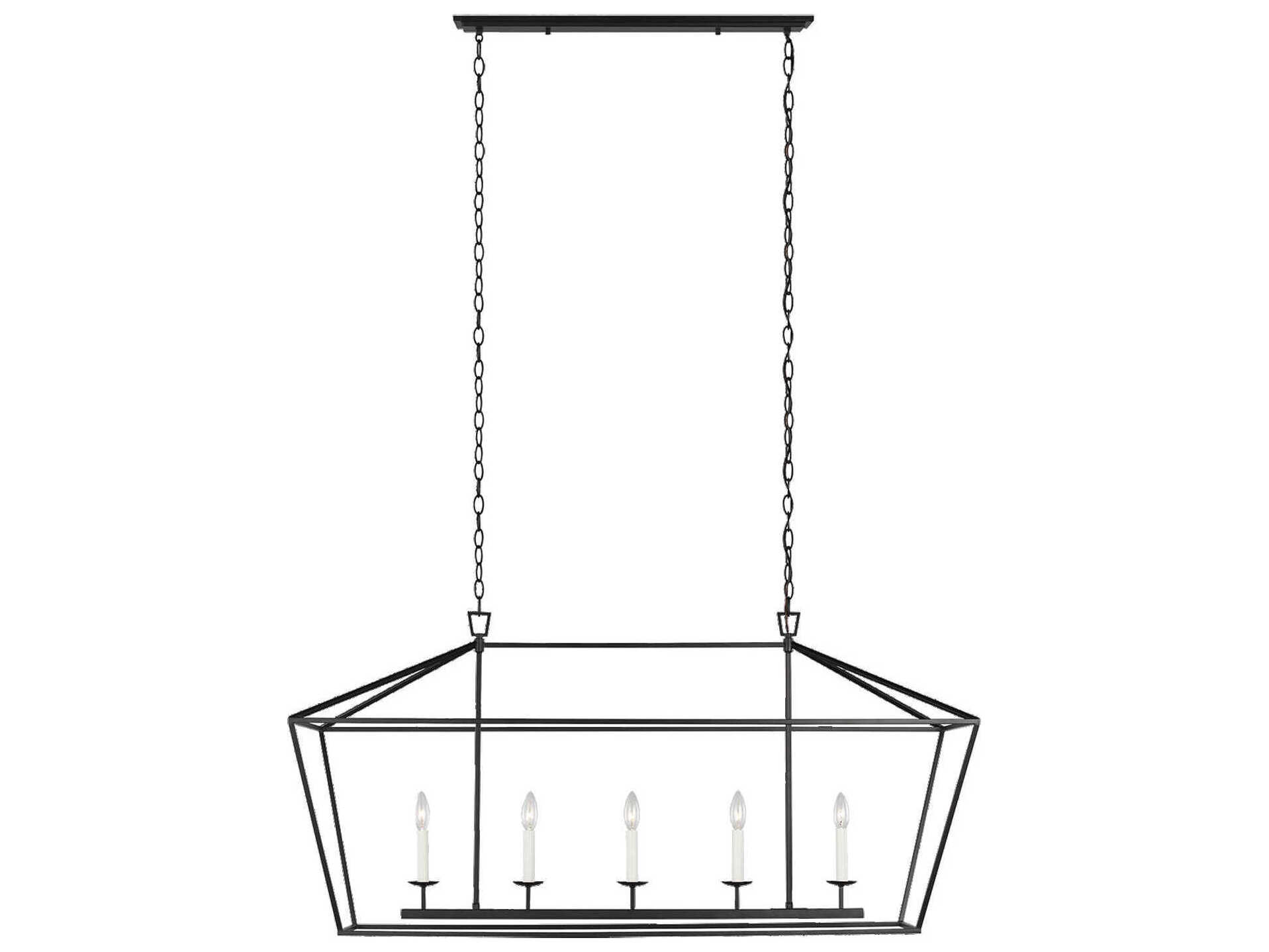 Visual Comfort Studio Dianna 5-Light Midnight Black Lantern Island Pendant