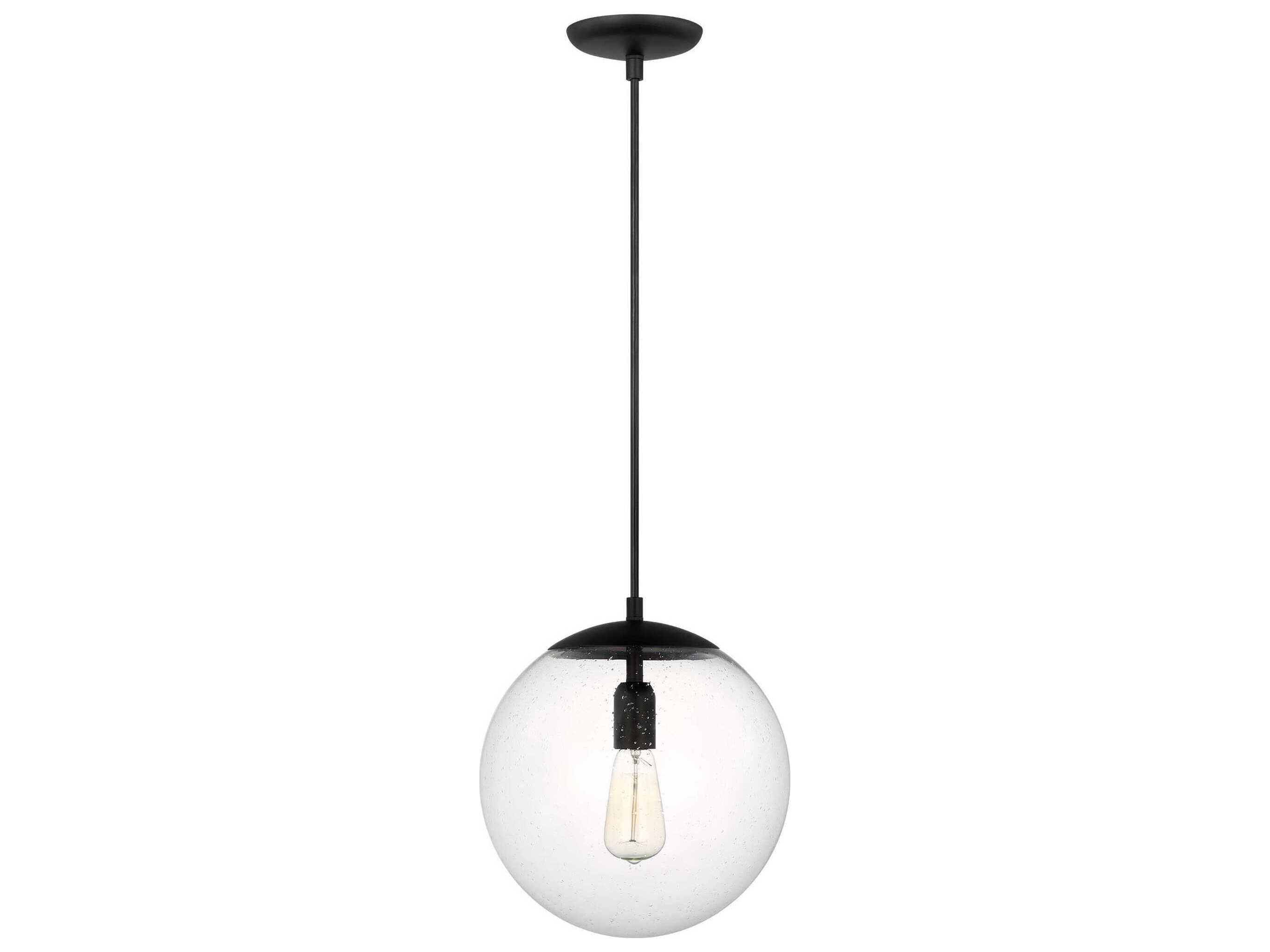 Visual Comfort Studio Leo 1-Light Midnight Black Globe Mini Pendant