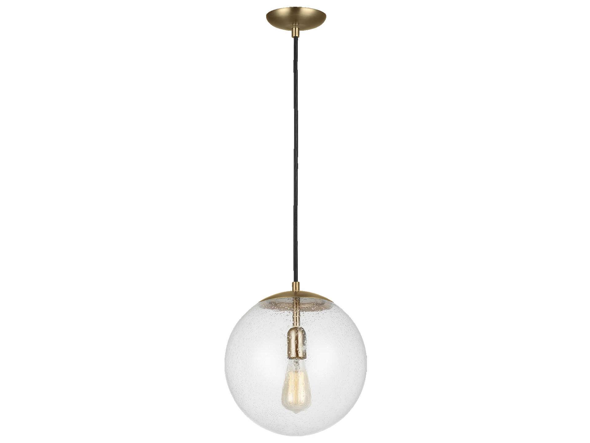 Visual Comfort Studio Leo 1-Light Satin Brass Globe Mini Pendant