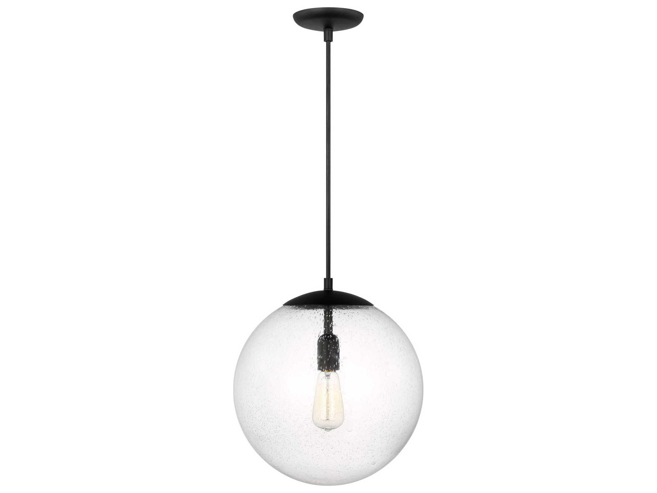 Visual Comfort Studio Leo 1-Light Midnight Black Globe Pendant