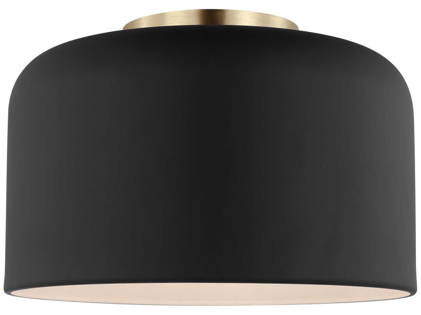 Visual Comfort Studio Malone 1-Light Midnight Black Dome Flush Mount