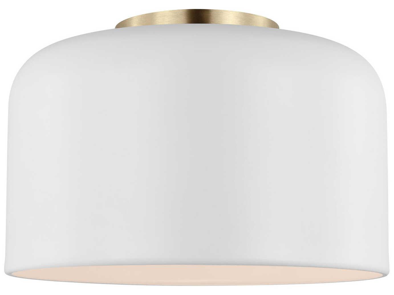 Visual Comfort Studio Malone 1-Light Matte White Dome Flush Mount