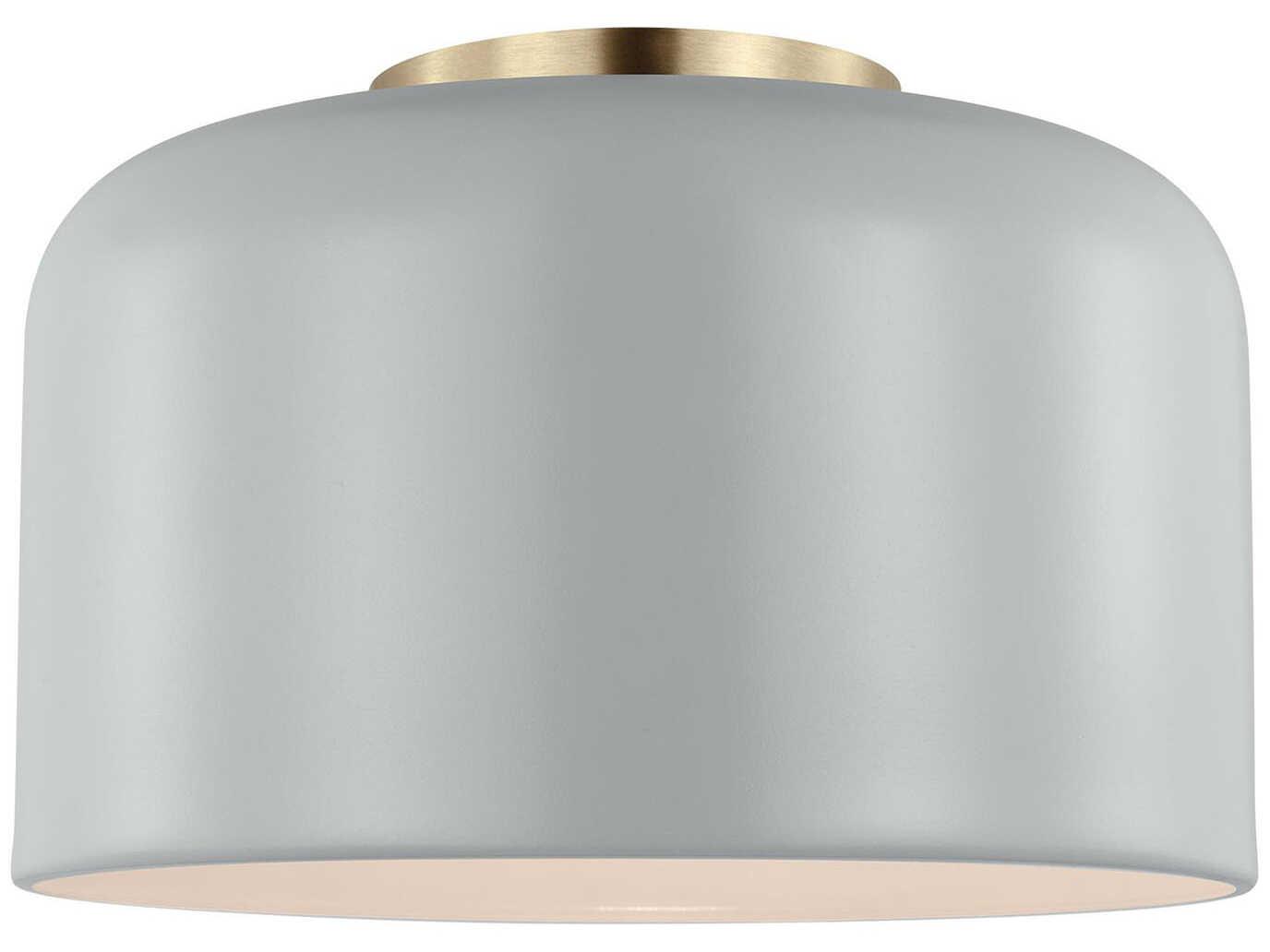 Visual Comfort Studio Malone 1-Light Matte Grey Dome Flush Mount