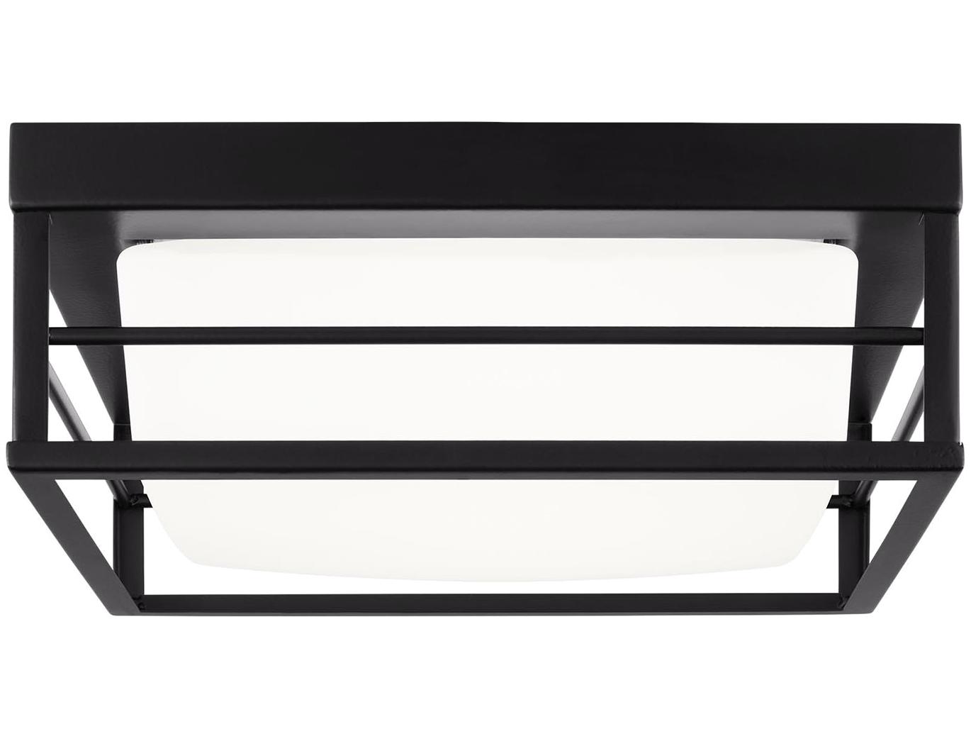 Visual Comfort Studio Dearborn 1-Light Midnight Black Flush Mount