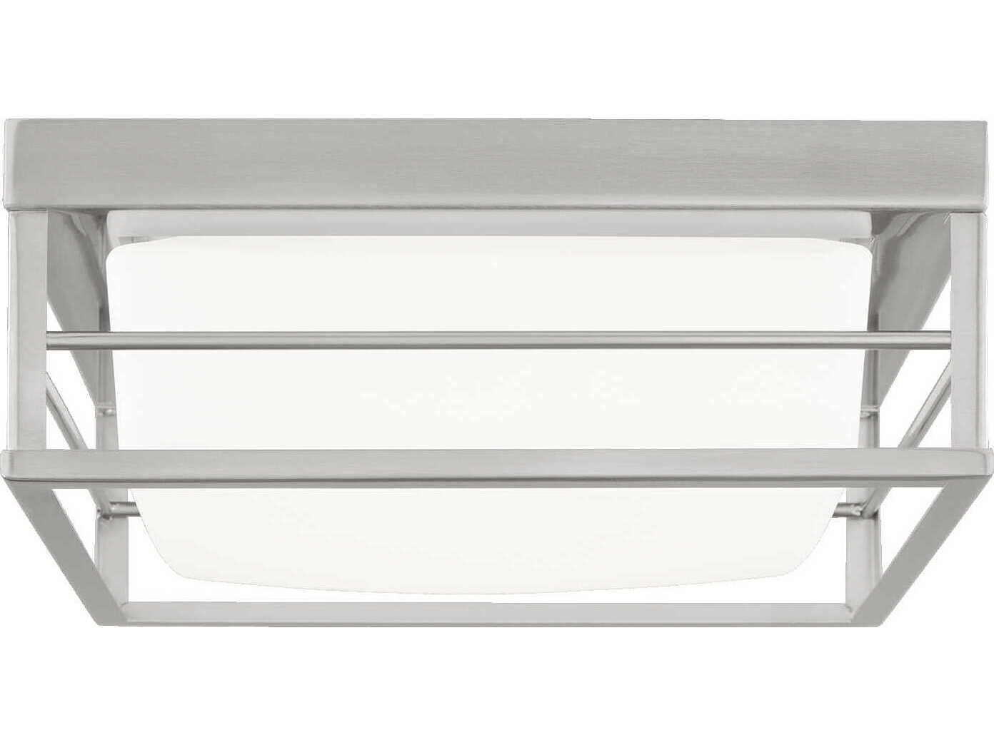 Visual Comfort Studio Dearborn 1-Light Brushed Nickel Flush Mount