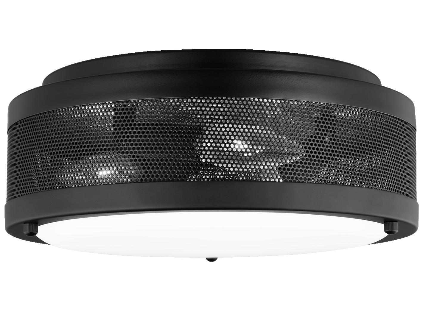 Visual Comfort Studio Vander 3-Light Midnight Black Flush Mount