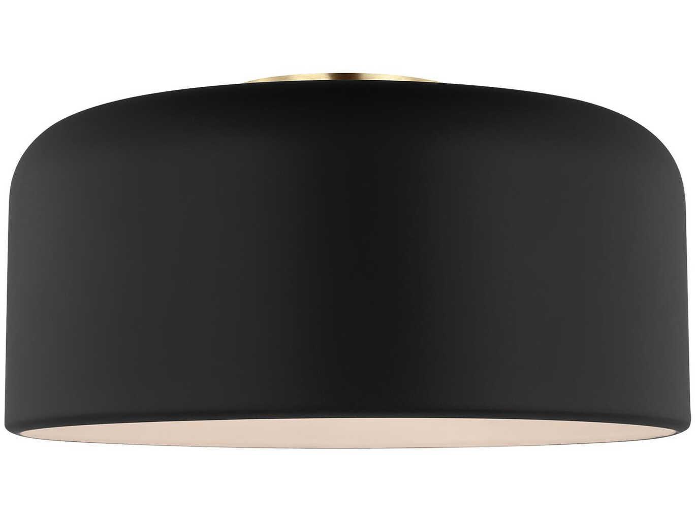 Visual Comfort Studio Malone 1-Light Midnight Black Dome Flush Mount