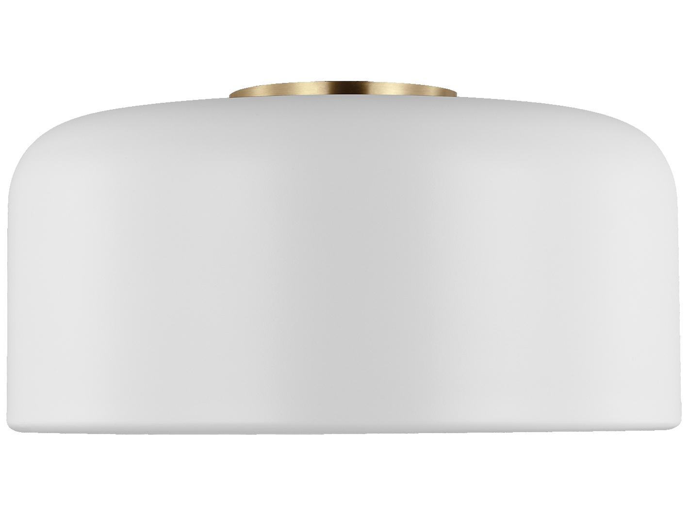 Visual Comfort Studio Malone 1-Light Matte White Dome Flush Mount