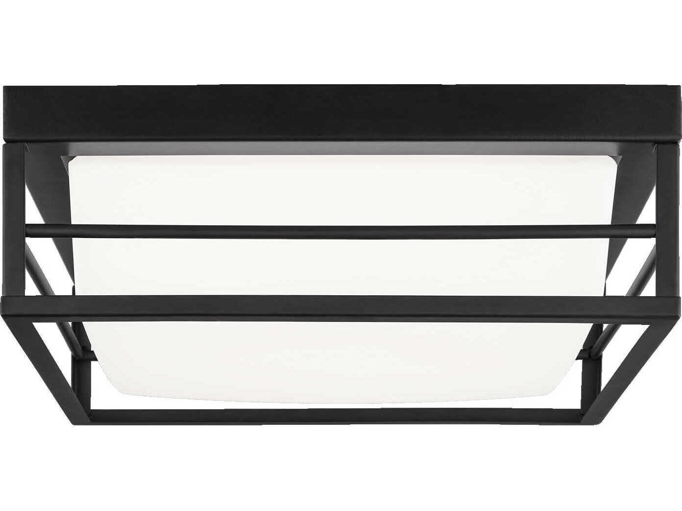 Visual Comfort Studio Dearborn 1-Light Midnight Black Flush Mount