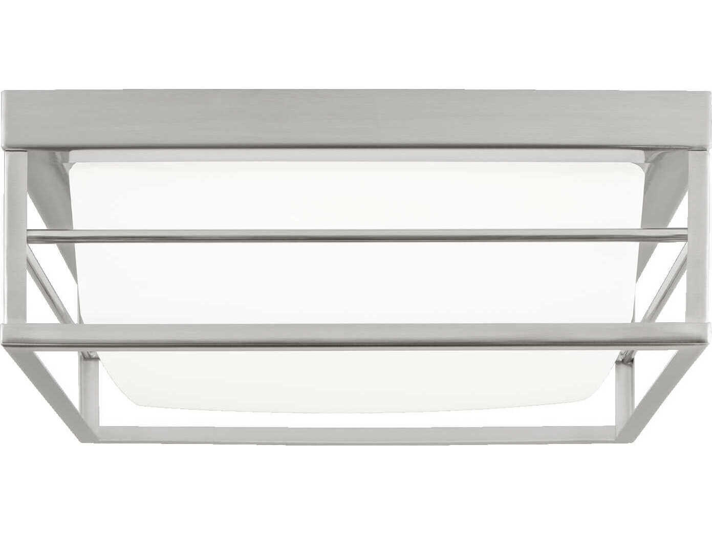 Visual Comfort Studio Dearborn 1-Light Brushed Nickel Flush Mount