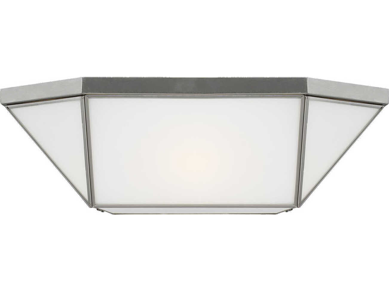 Visual Comfort Studio Morrison 4-Light Brushed Nickel Geometric Flush Mount