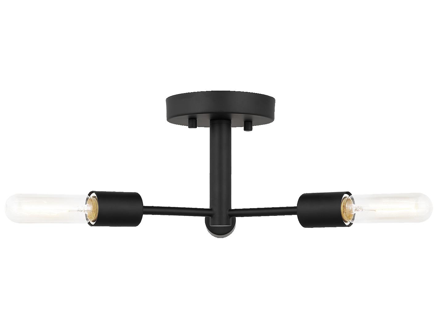 Visual Comfort Studio Axis 3-Light Midnight Black Semi Flush Mount