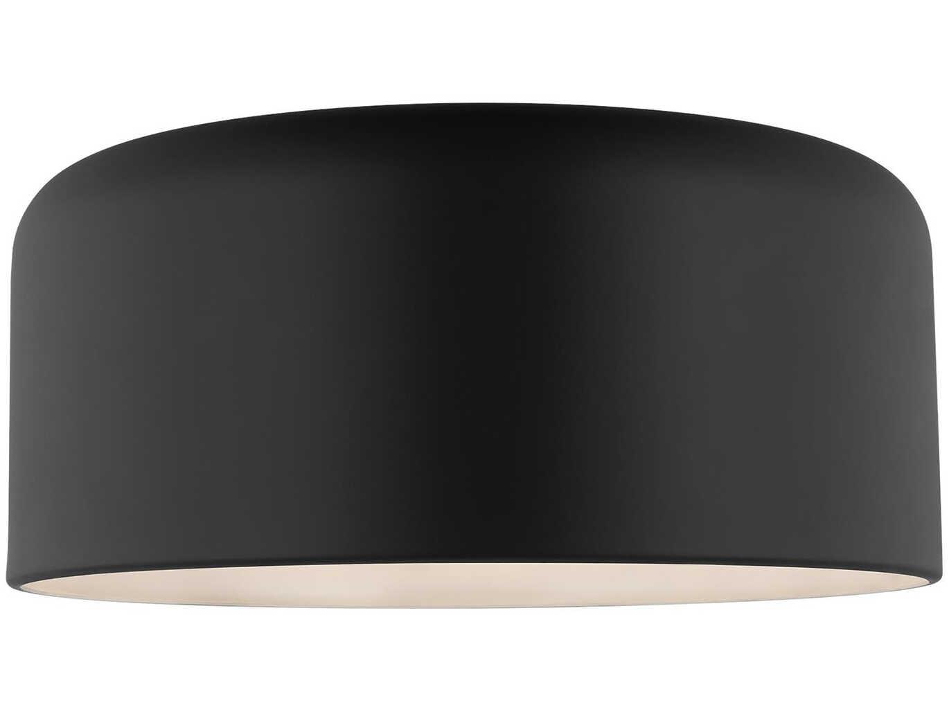 Visual Comfort Studio Malone 1-Light Midnight Black Dome Flush Mount
