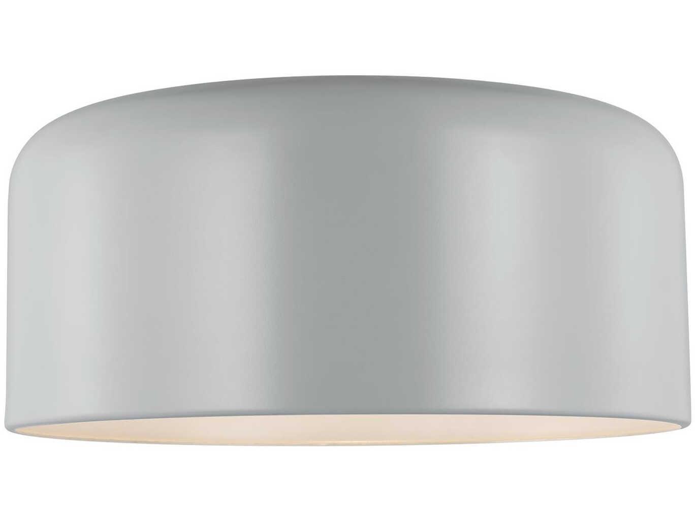 Visual Comfort Studio Malone 1-Light Matte Grey Dome Flush Mount