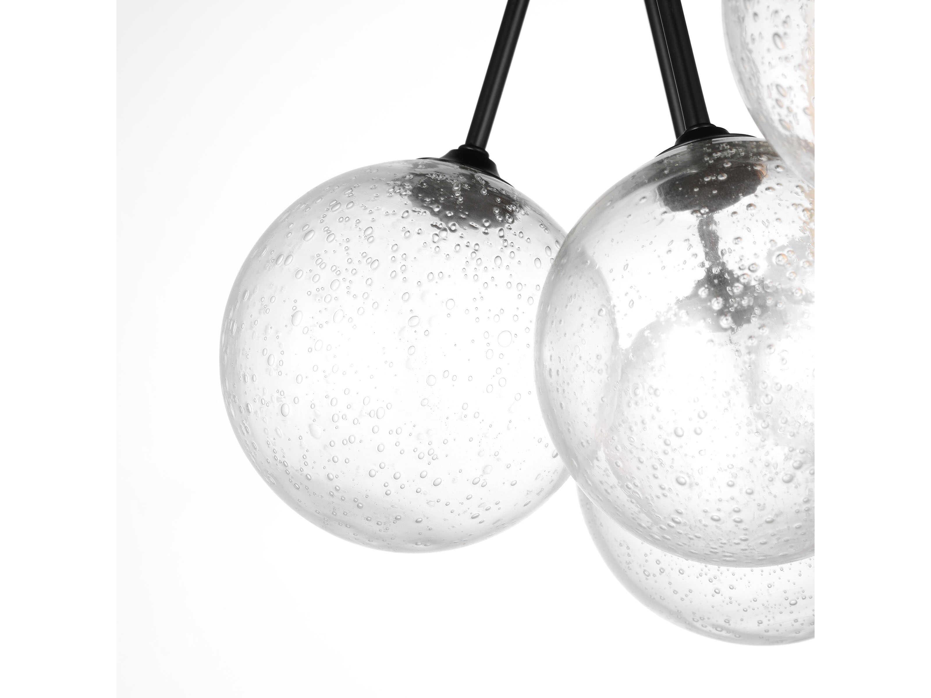 Visual Comfort Studio Bronzeville 1-Light Midnight Black Globe Semi Flush Mount