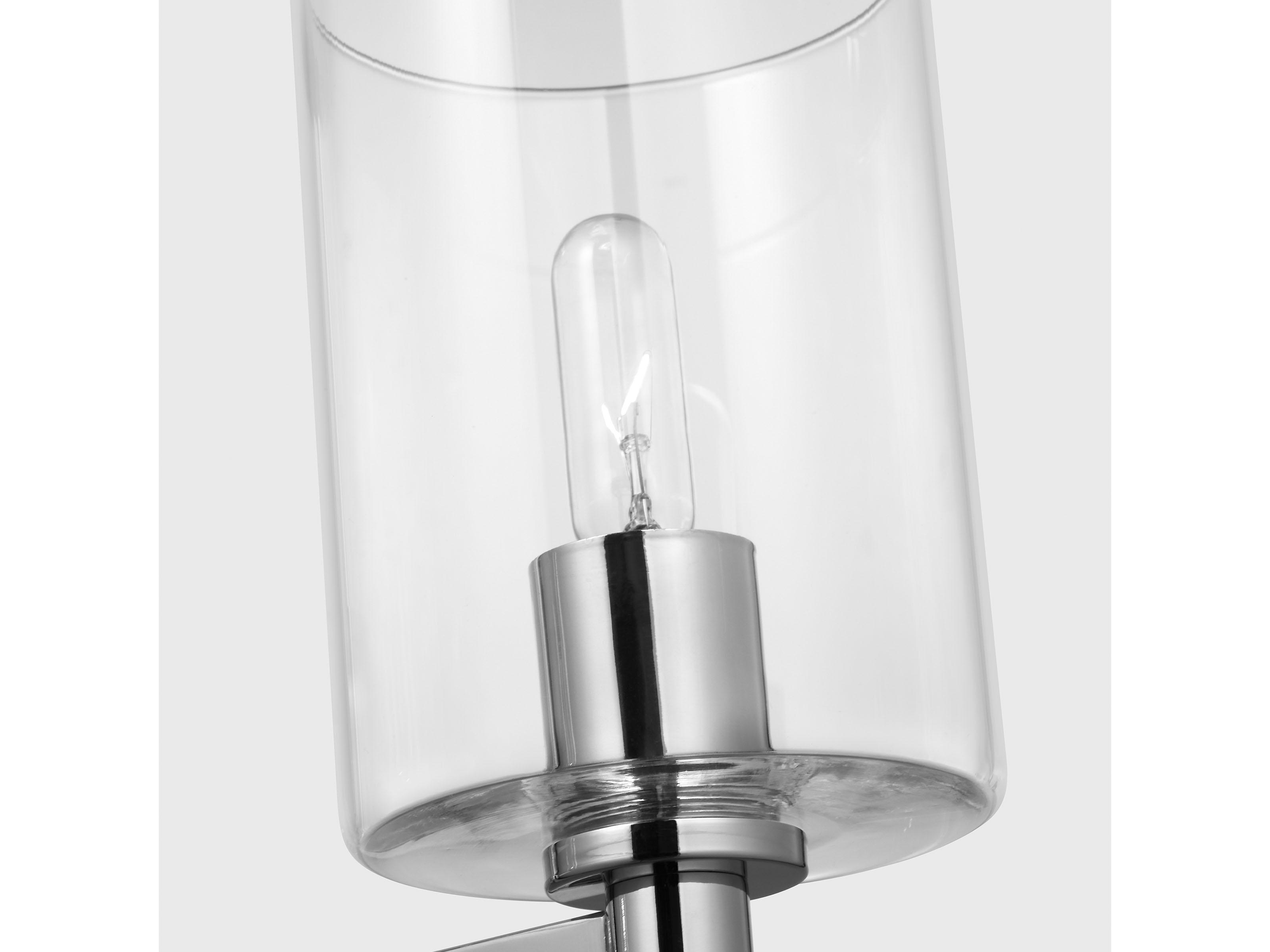 Visual Comfort Studio Fullton 3-Light Chrome Cylinder Semi Flush Mount