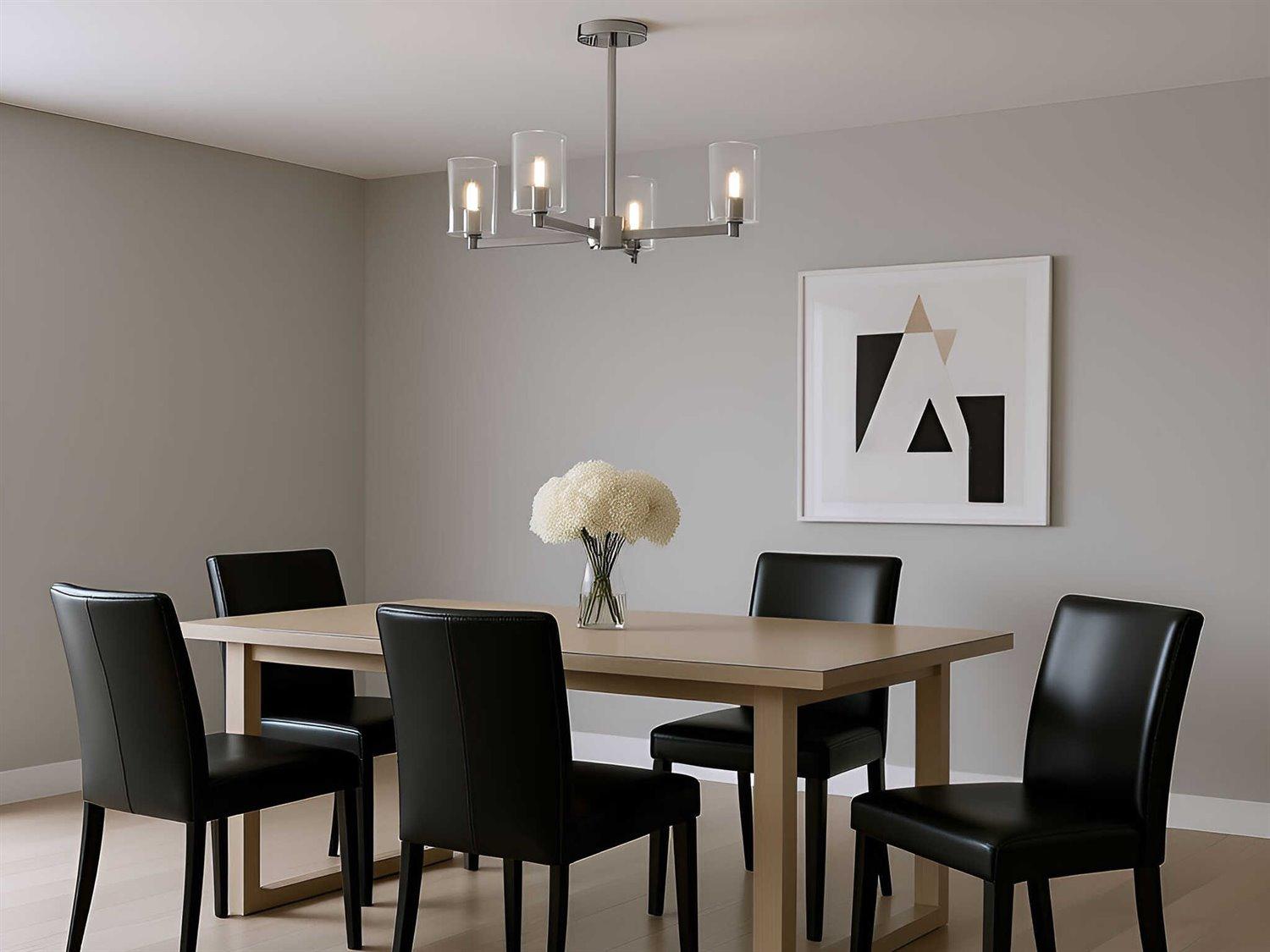 Visual Comfort Studio Fullton 3-Light Chrome Cylinder Semi Flush Mount