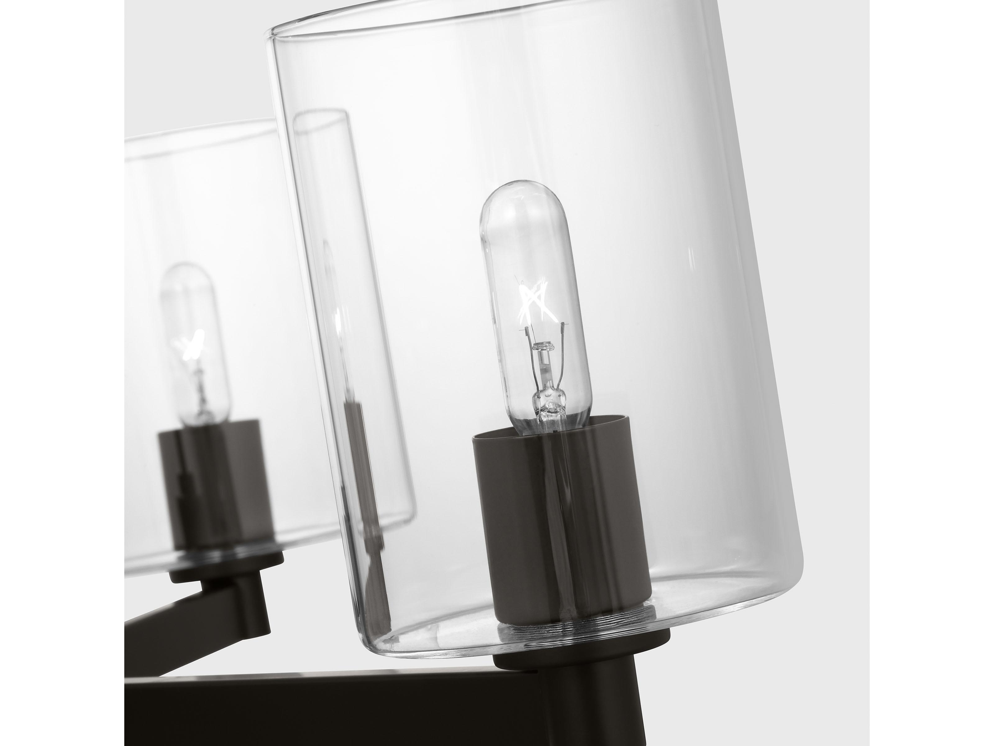 Visual Comfort Studio Fullton 3-Light Midnight Black Cylinder Semi Flush Mount