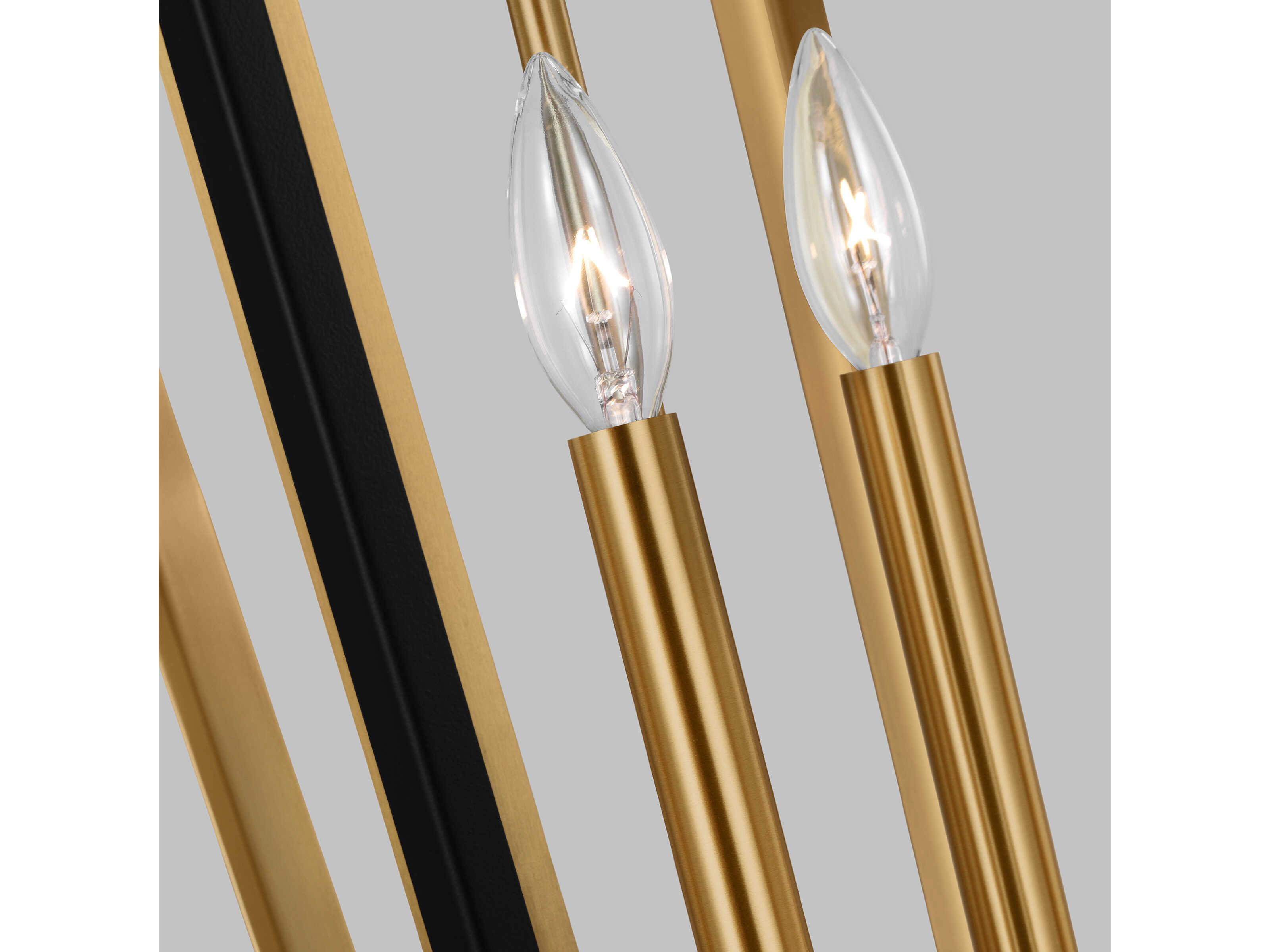 Visual Comfort Studio Curt 3-Light Midnight Black Lantern Chandelier