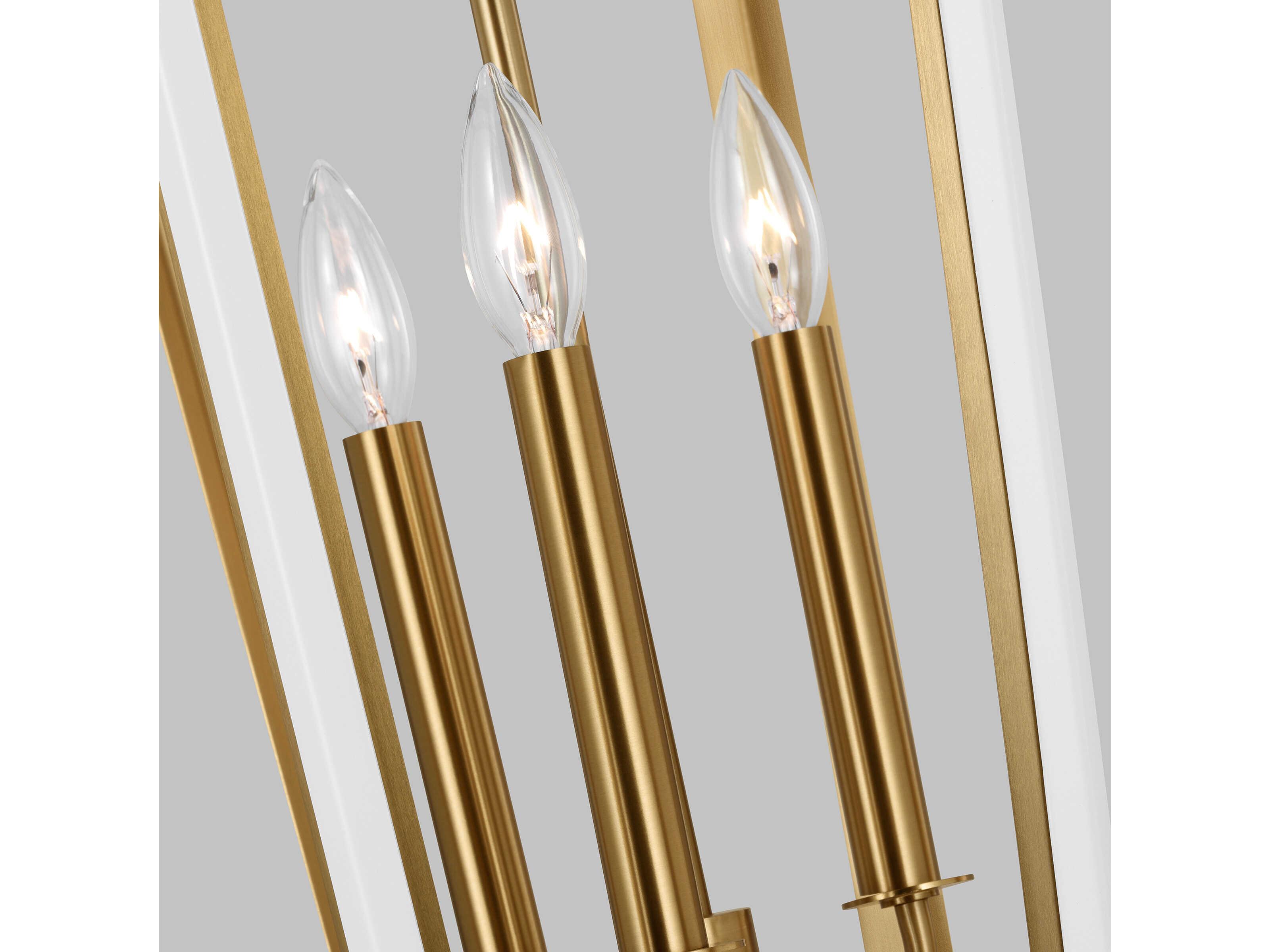 Visual Comfort Studio Curt 3-Light Matte White Lantern Chandelier