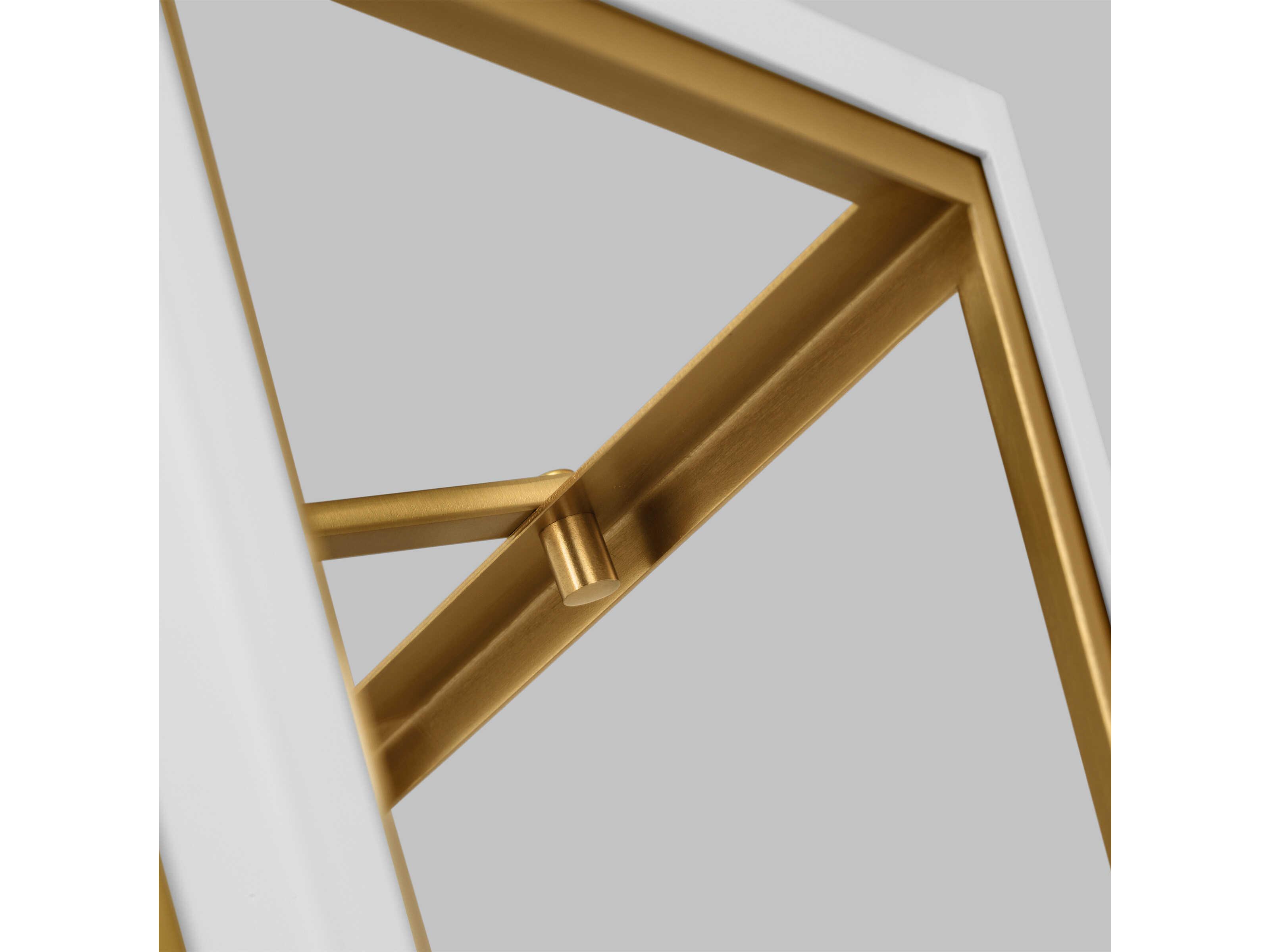 Visual Comfort Studio Curt 3-Light Matte White Lantern Chandelier