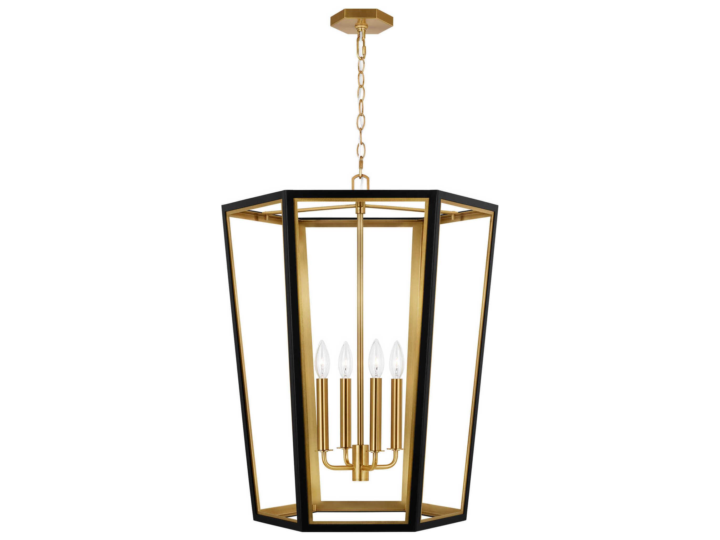 Visual Comfort Studio Curt 4-Light Midnight Black Lantern Chandelier