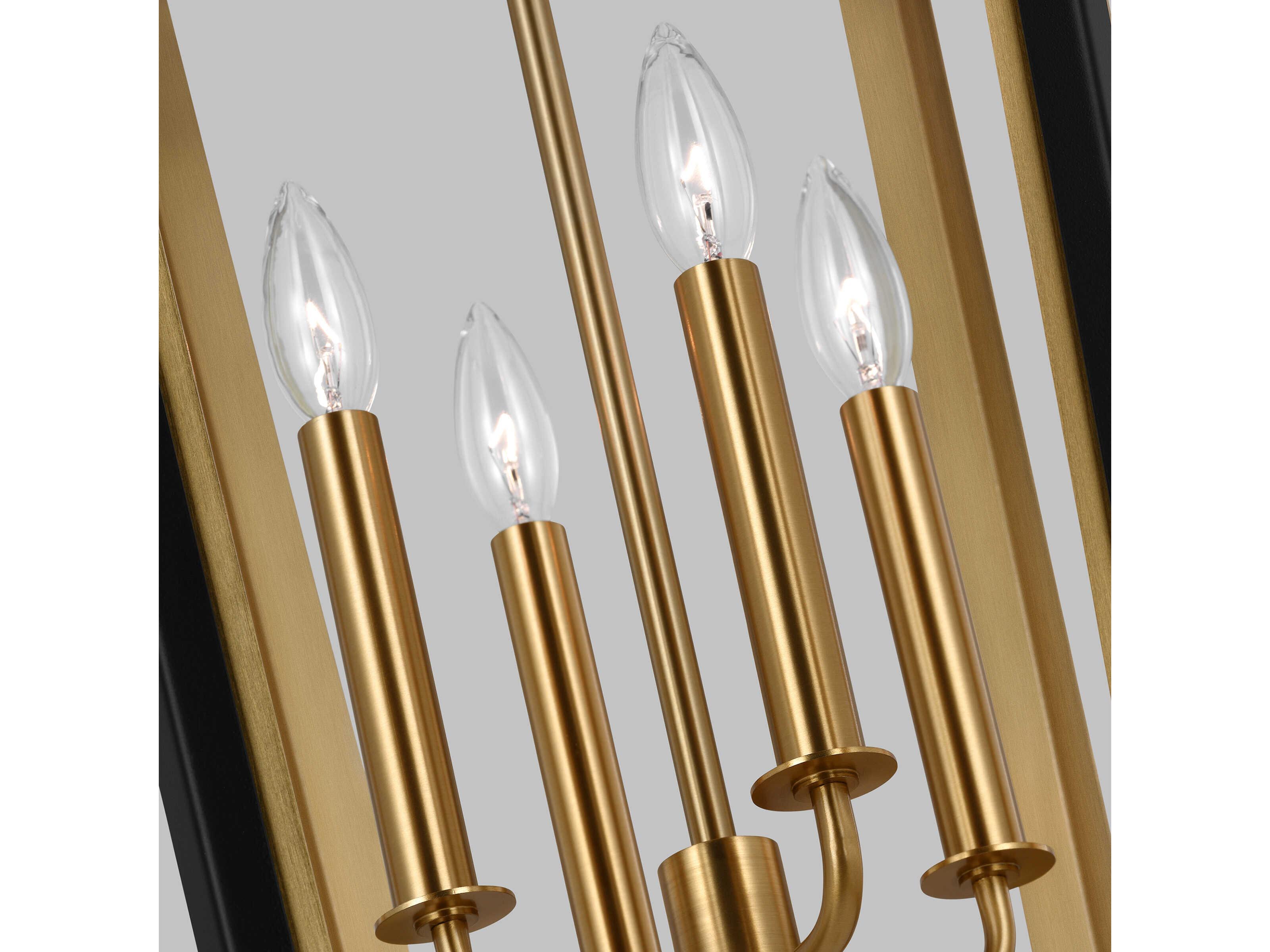 Visual Comfort Studio Curt 4-Light Midnight Black Lantern Chandelier