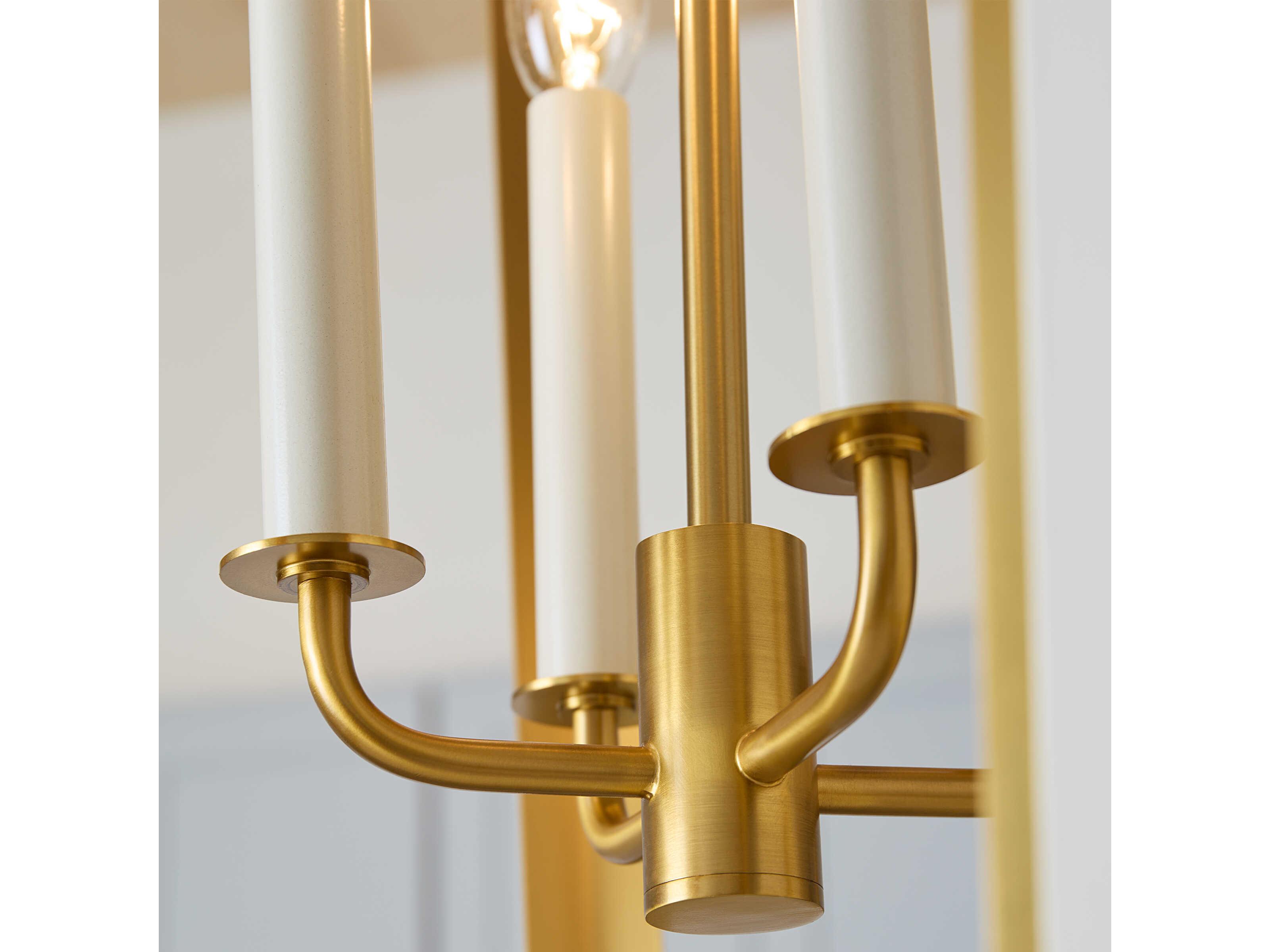 Visual Comfort Studio Curt 4-Light Matte White Lantern Chandelier