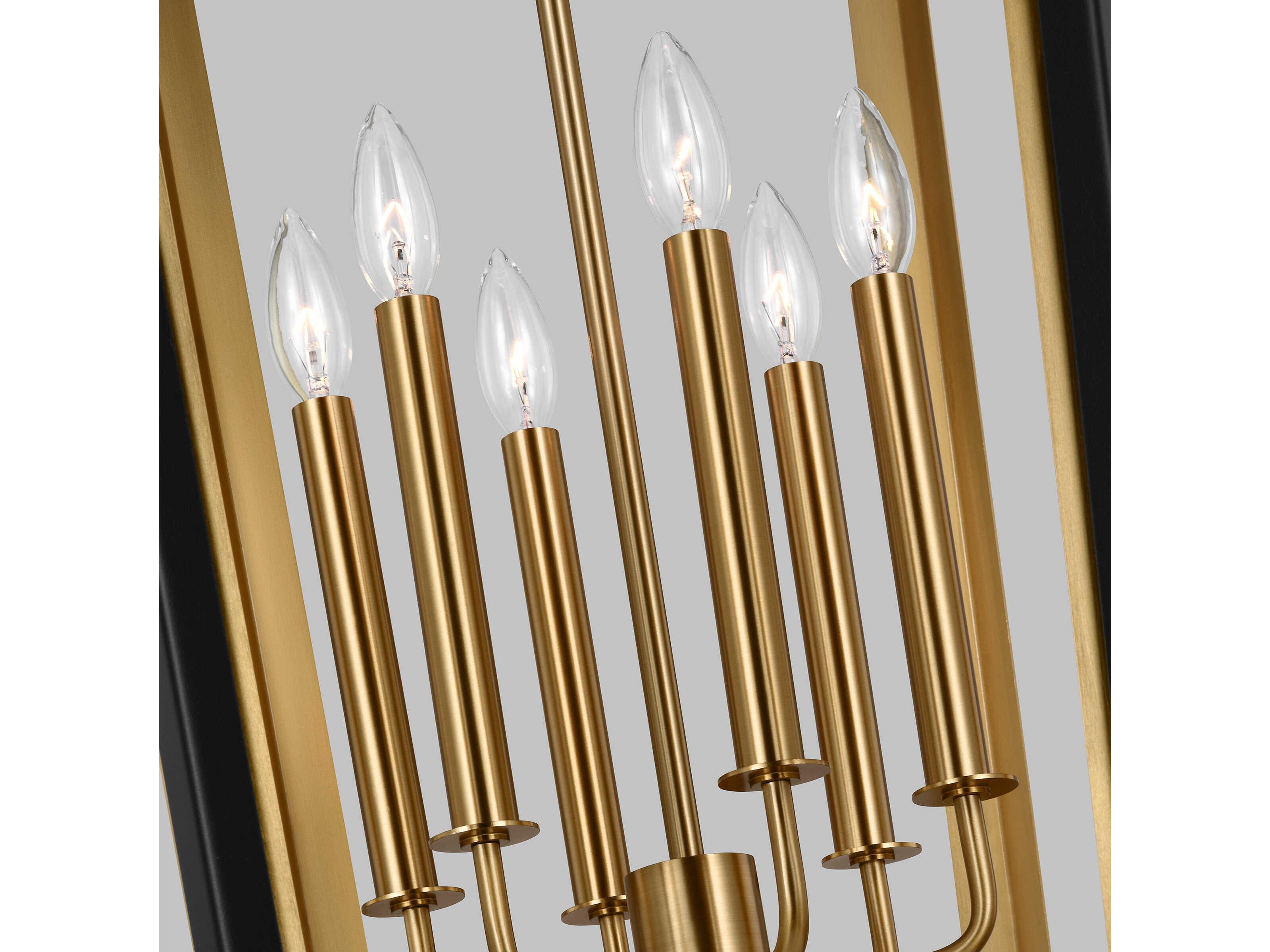 Visual Comfort Studio Curt 6-Light Midnight Black Lantern Chandelier