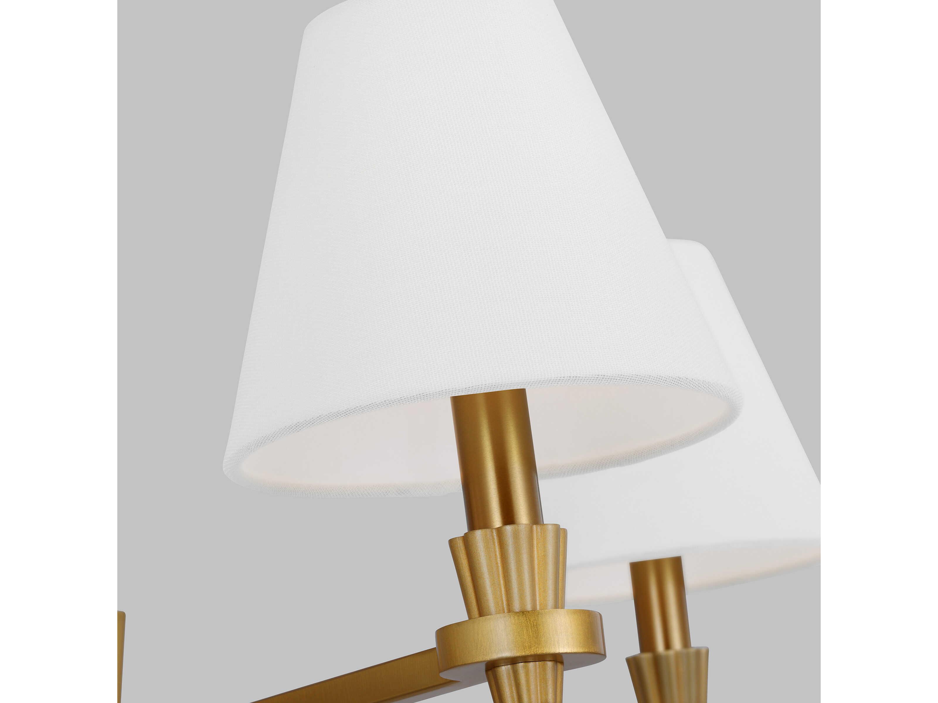 Visual Comfort Studio Paisley 4-Light Burnished Brass Empire Chandelier