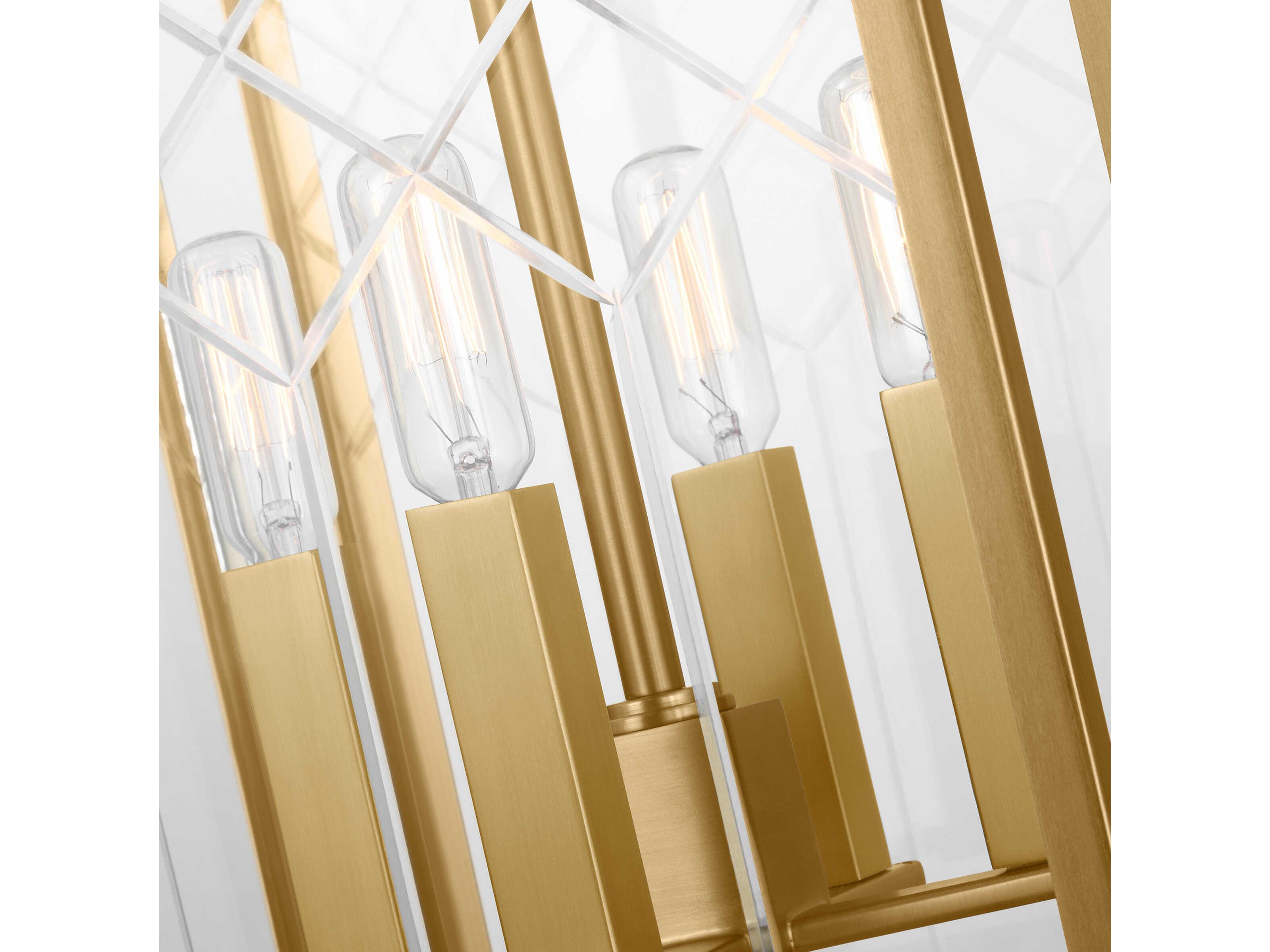 Visual Comfort Studio Erro 4-Light Burnished Brass Chandelier