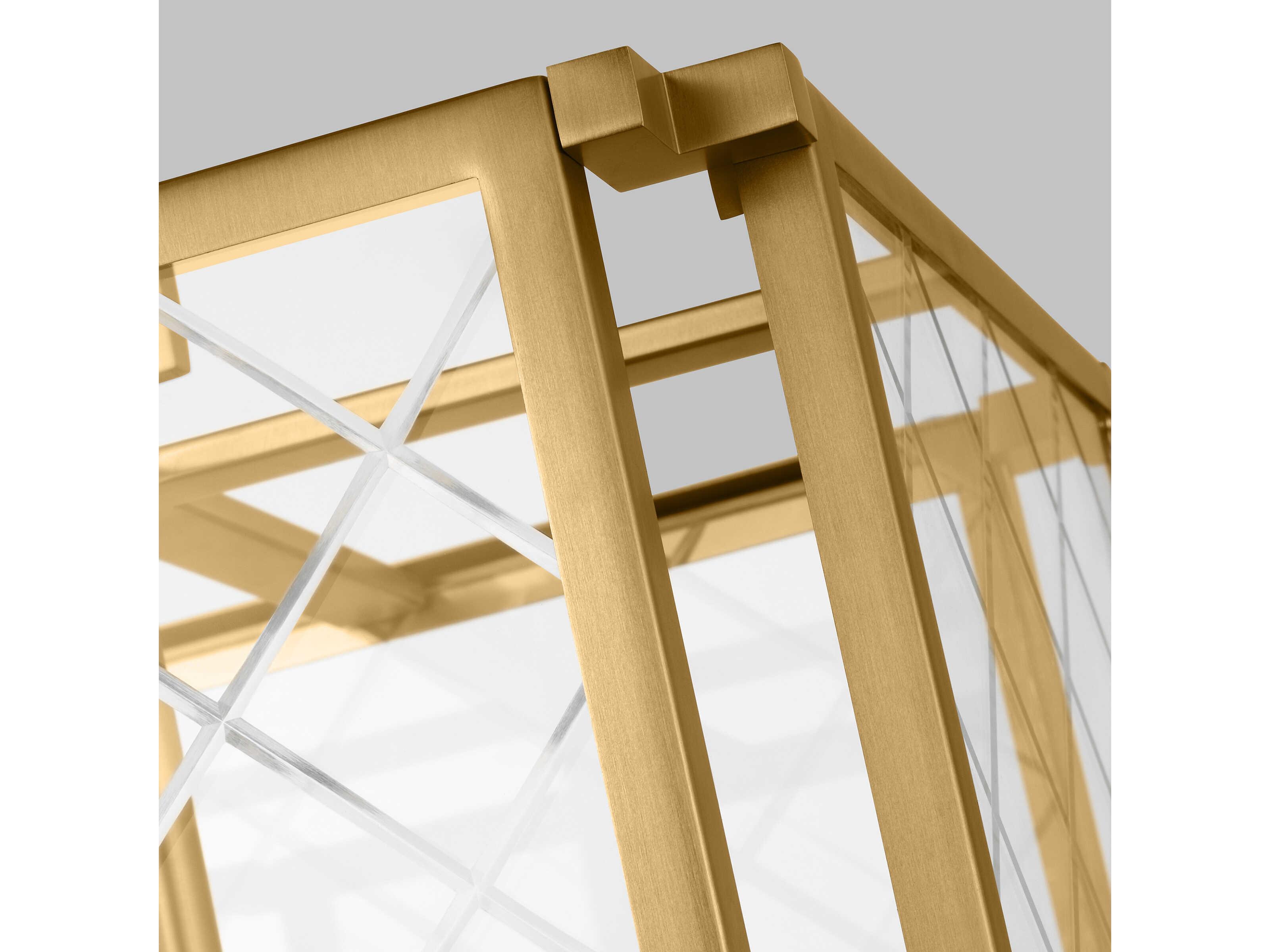 Visual Comfort Studio Erro 4-Light Burnished Brass Chandelier