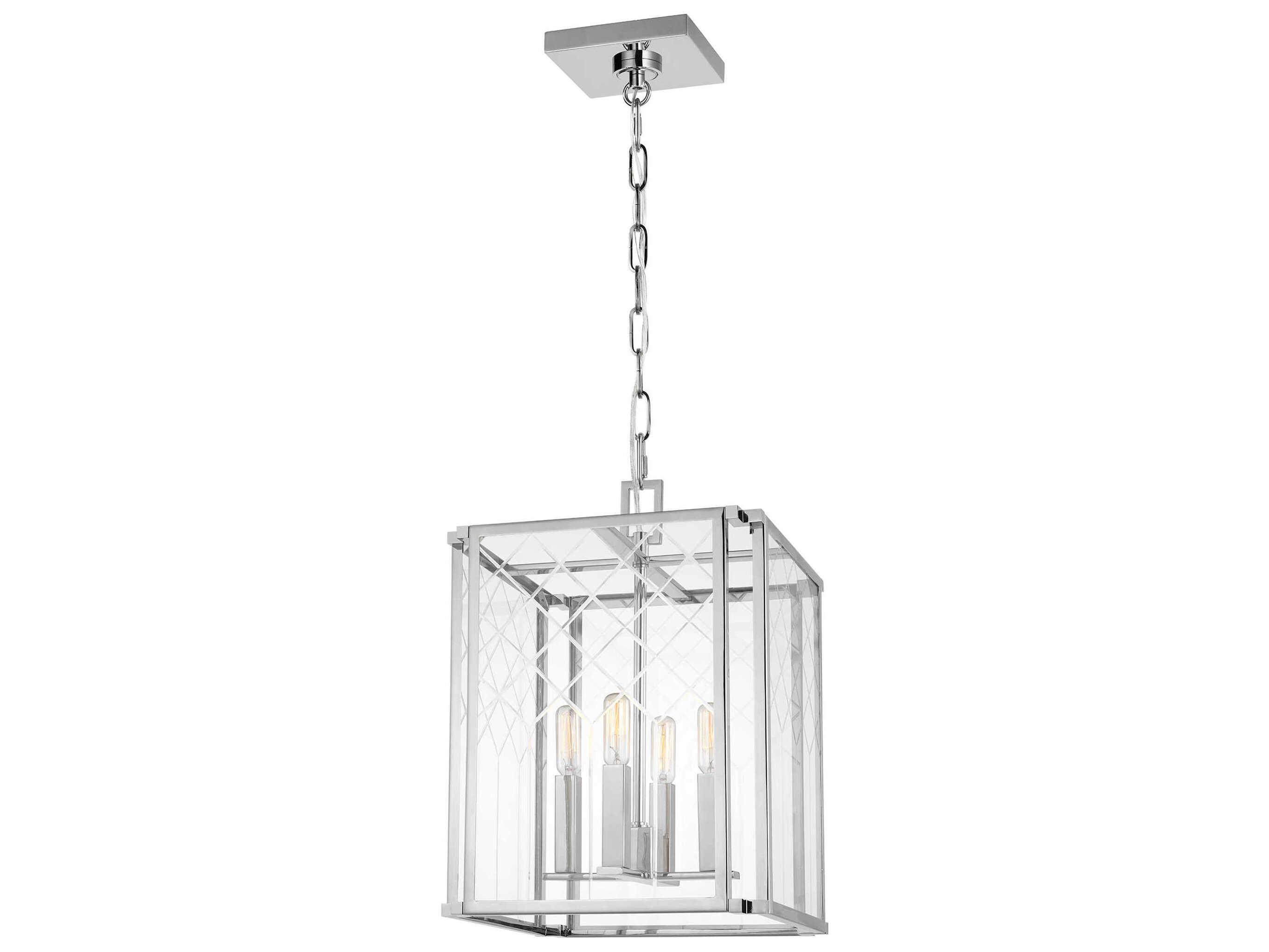 Visual Comfort Studio Erro 4-Light Polished Nickel Chandelier